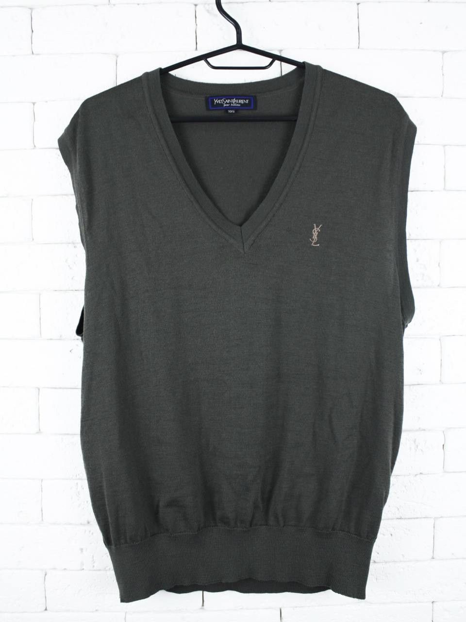 Yves Saint Laurent Yves Saint Laurent Knit Vest Vintage YSL Sweater Size US L / EU 52-54 / 3 - 1 Thumbnail