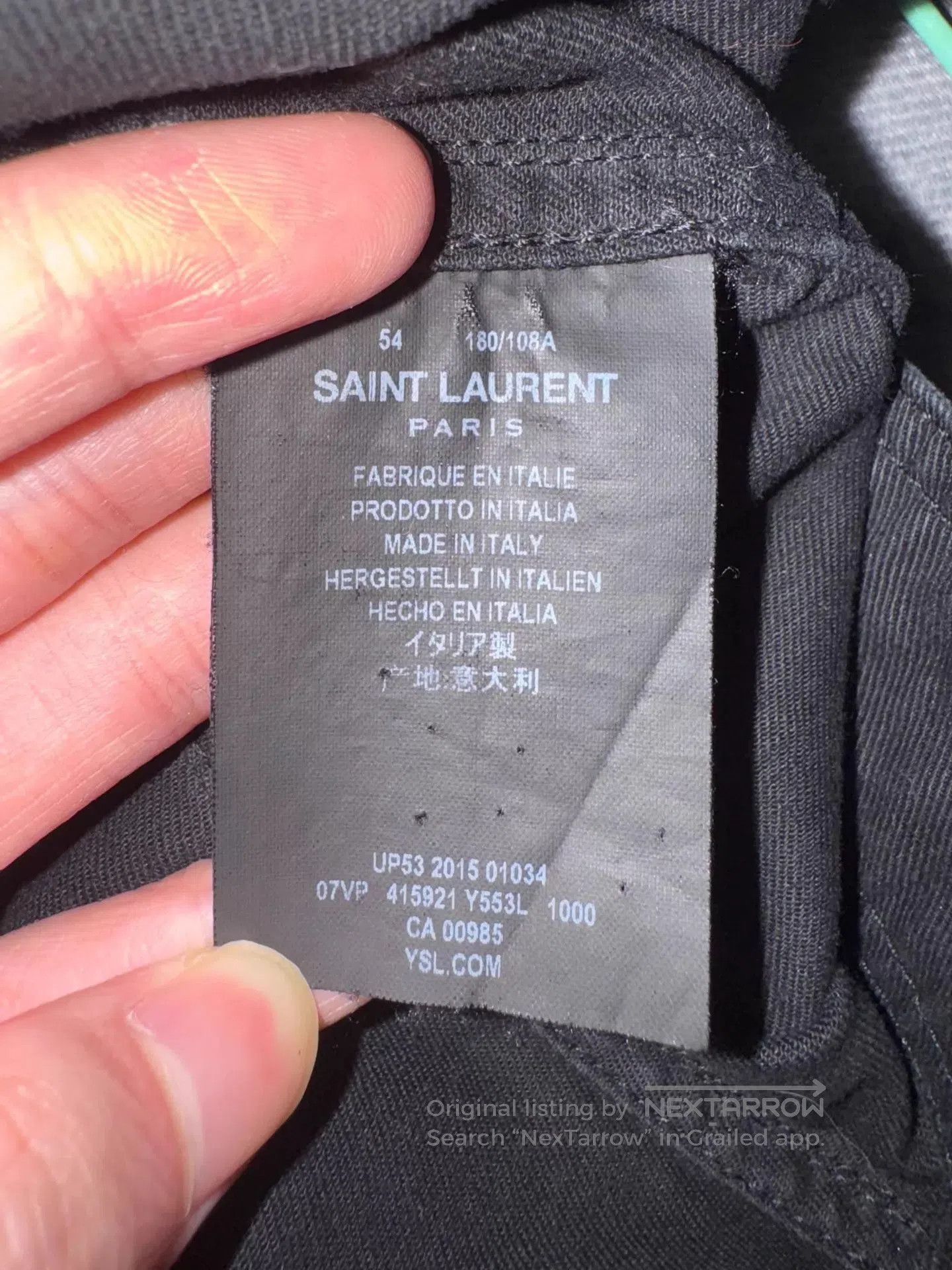 Saint Laurent Paris Black XL Utility Jacket with Front Pockets and Belt. Size US XL / EU 56 / 4 - 8 Thumbnail
