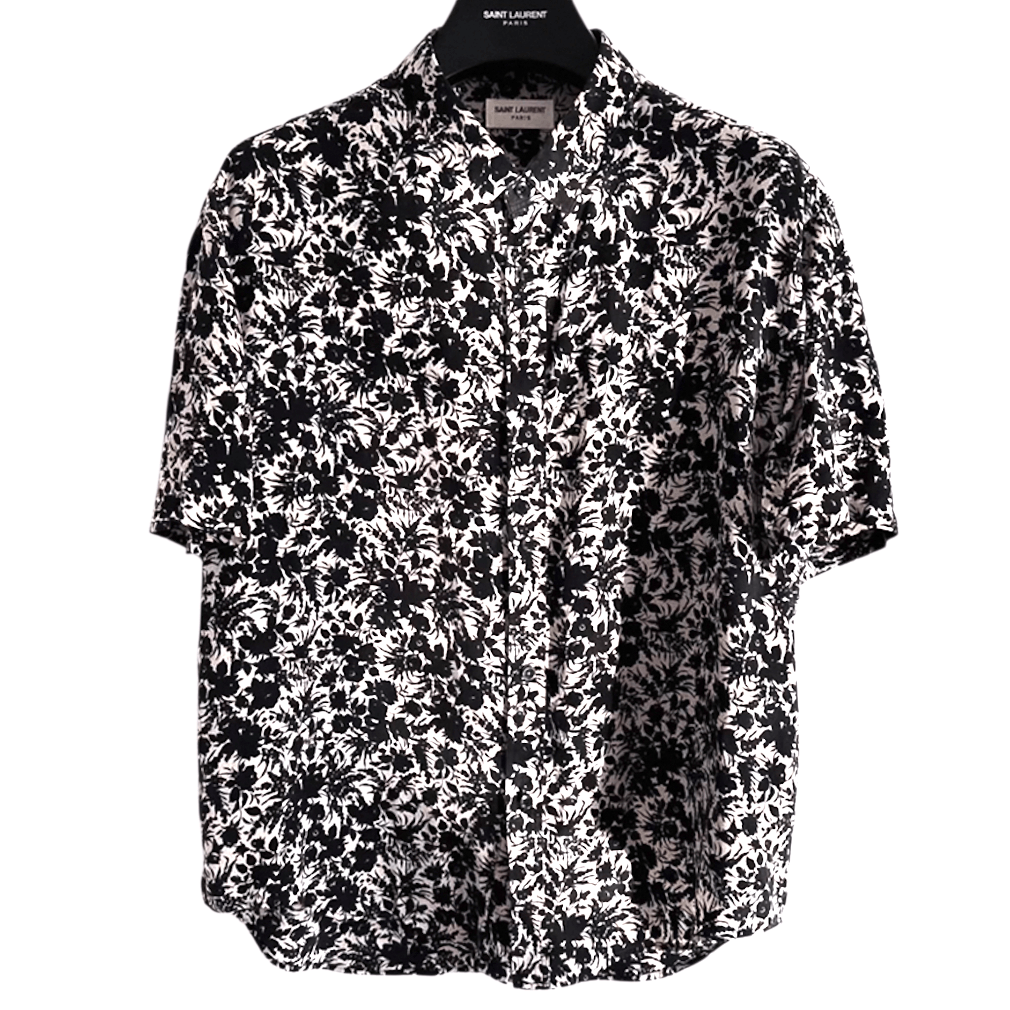 Saint Laurent Paris Saint Laurent Short Sleeve Silk Shirt Size US L / EU 52-54 / 3 - 1 Thumbnail