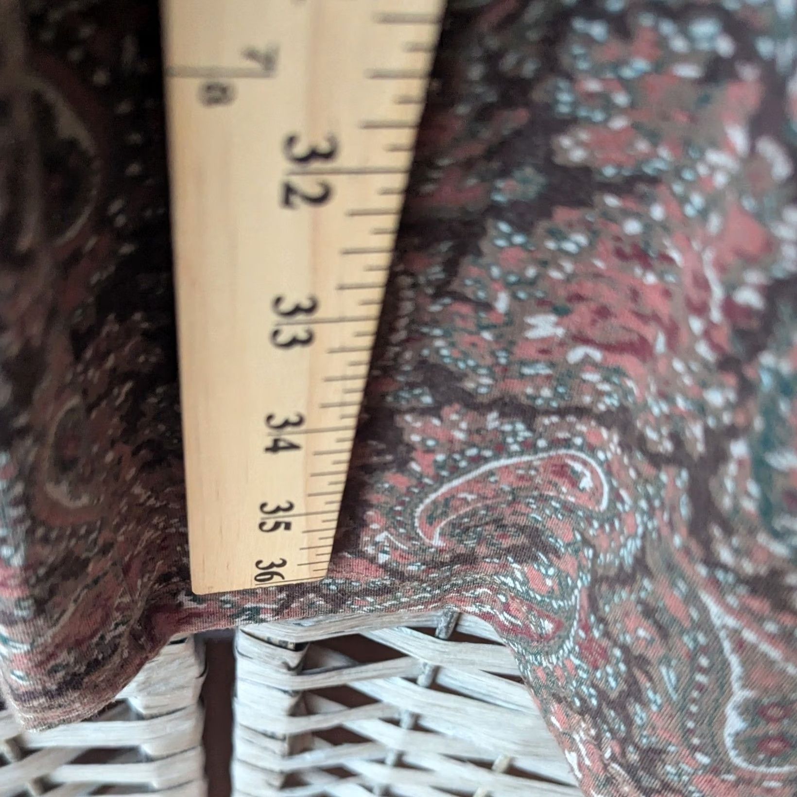 Vintage Peruvian Connection Dress Brown Paisley Long Sleeve Boho Soft Comfy Stretch Med Size M / US 6-8 / IT 42-44 - 5 Thumbnail