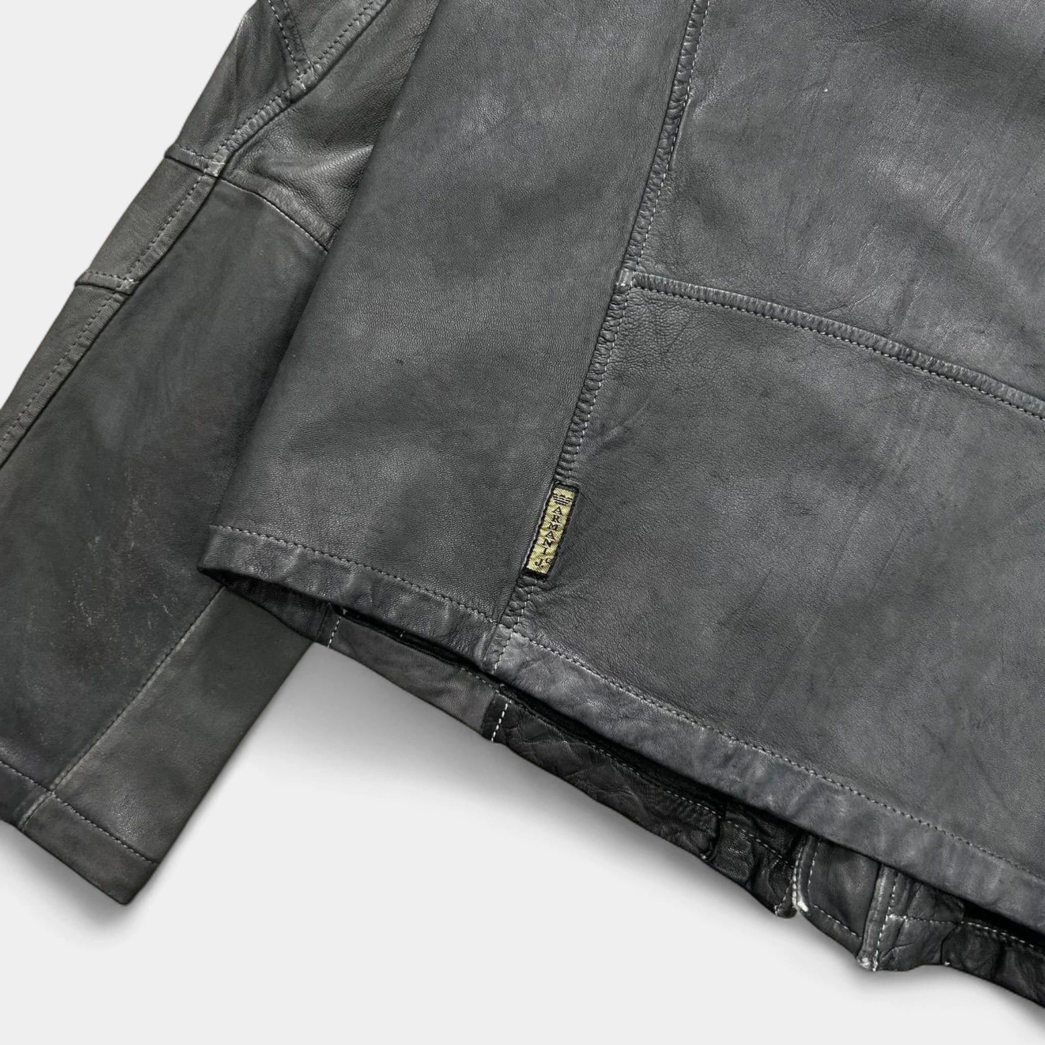 Armani Armani Jeans 2000s Elegant Sport Ovine Leather Jacket Size US XL / EU 56 / 4 - 8 Thumbnail