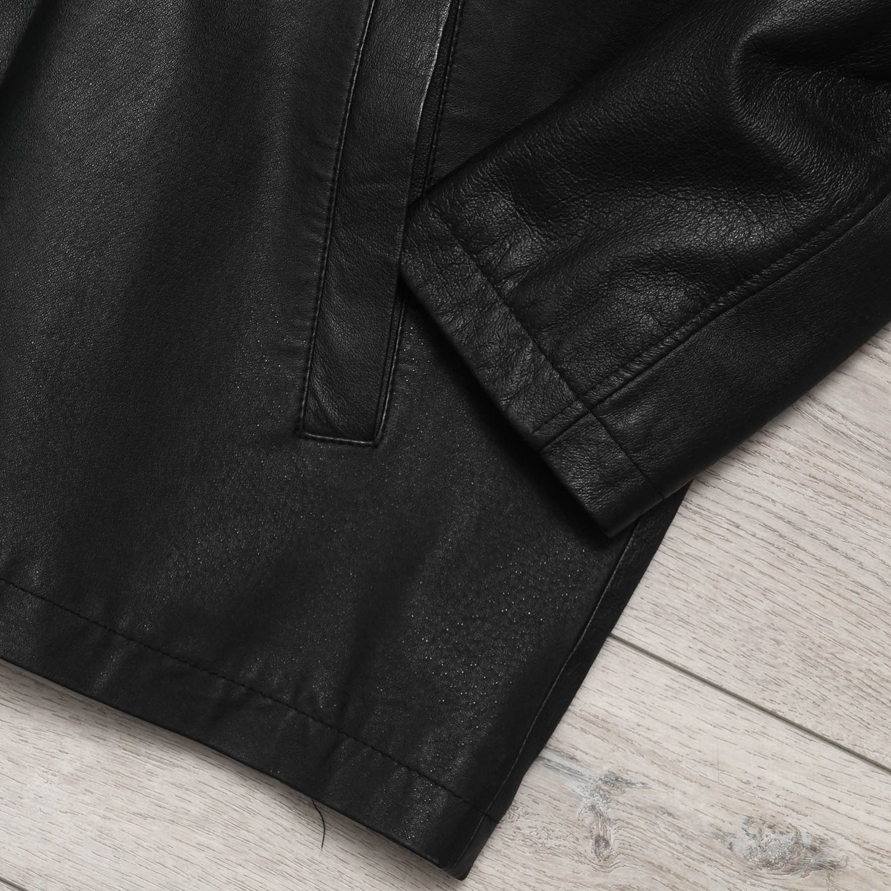 Vintage Amazing Vintage Y2K Super Soft Black Leather Coat Jacket Size US XL / EU 56 / 4 - 8 Thumbnail