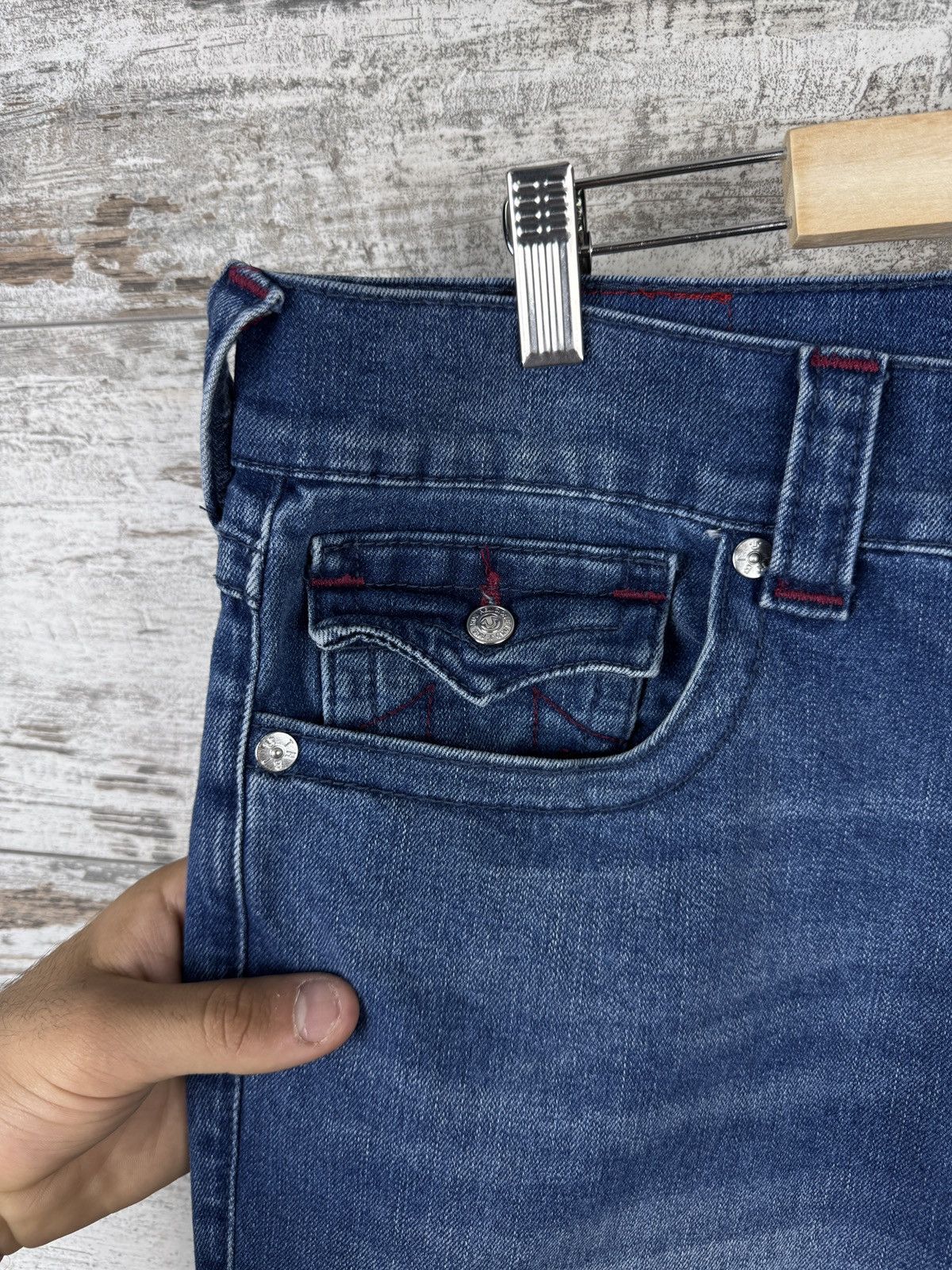 Japanese Brand × True Religion Vintage True Religion rocco relaxed skinny jeans pants denim Size US 34 / EU 50 - 5 Thumbnail