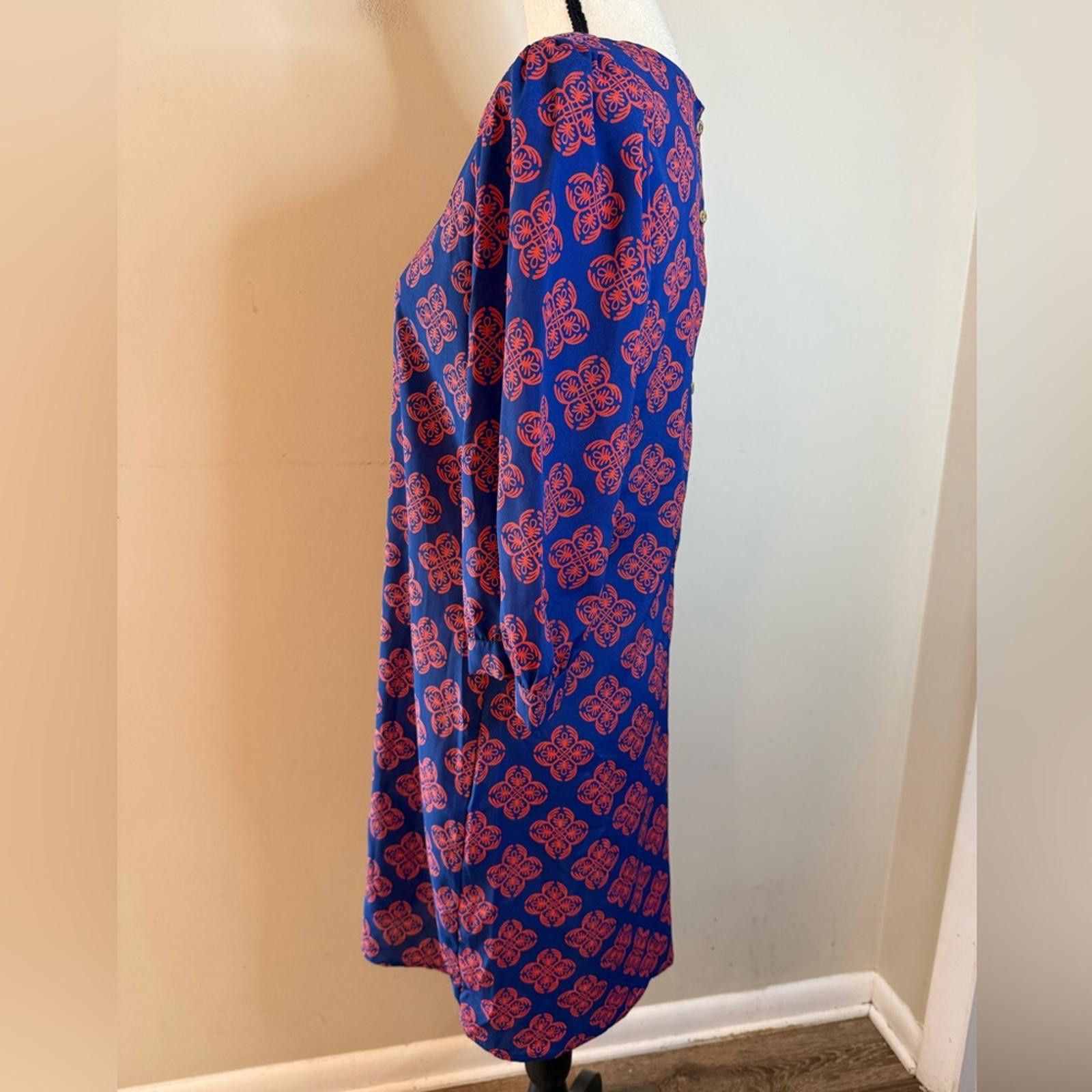 Other Karlie midi sheath dress vibrant blue & pinkish orange SZ LG Size L / US 10 / IT 46 - 5 Thumbnail