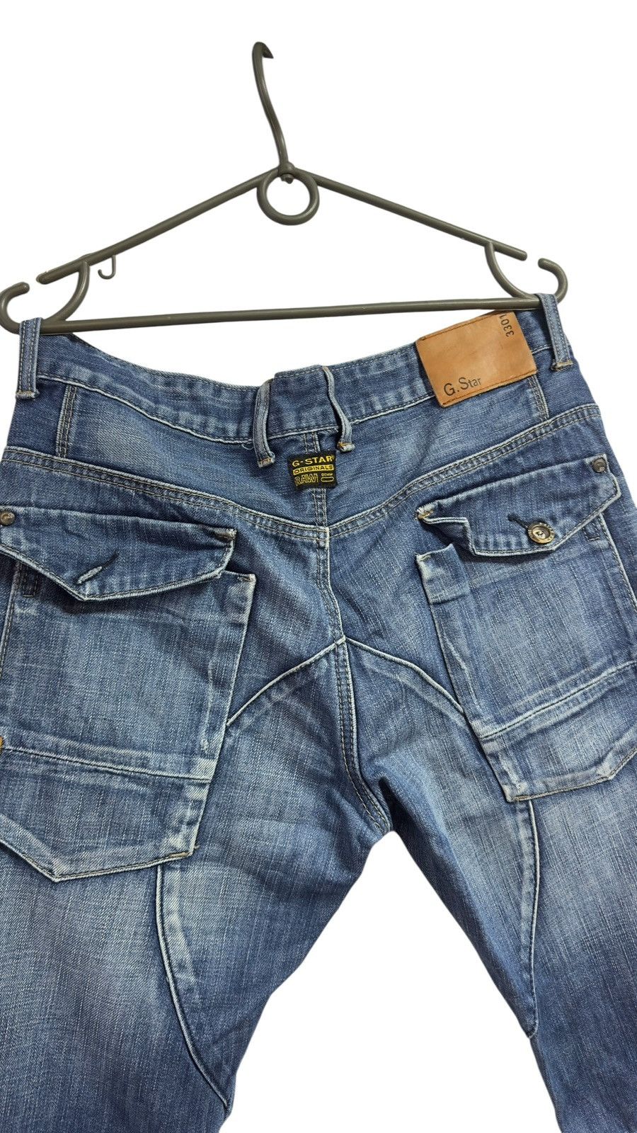 G-Star G-Star RAW 3301 Mens Cargo Jeans Vintage Wash Denim W32 L33 Size US 32 / EU 48 - 6 Thumbnail
