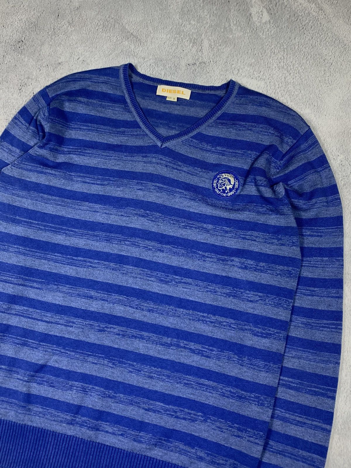 Diesel Vintage Diesel sweatshirt striped small logo size M Size US M / EU 48-50 / 2 - 2 Thumbnail