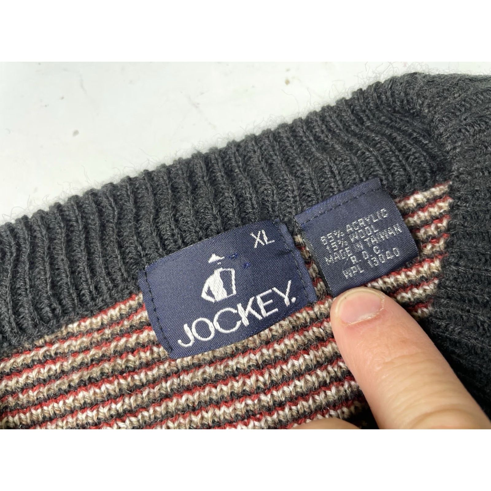 Jockey VINTAGE JOCKEY Dog Sweater St Bernard Knit Black Mens XL Crewneck Y2K 1990s Wool Blend Grunge Size US XL / EU 56 / 4 - 2 Thumbnail