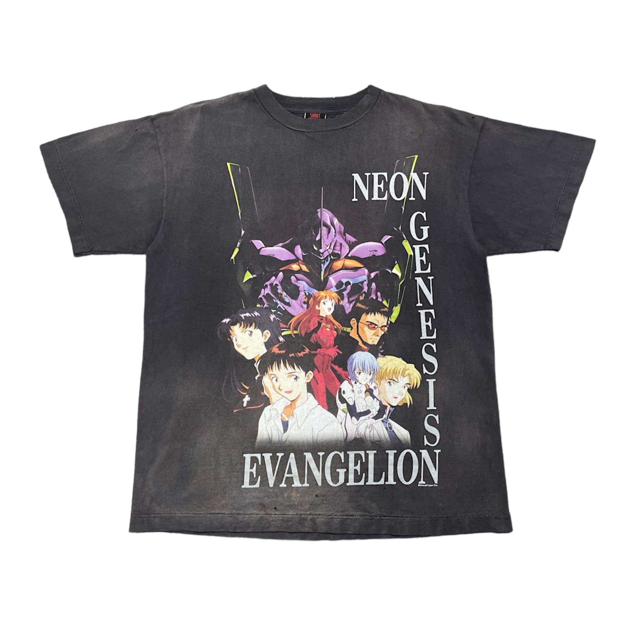 Pre-owned Saint Michael X Evangelion Logo Short Sleeve Tee Shirt Black Multi