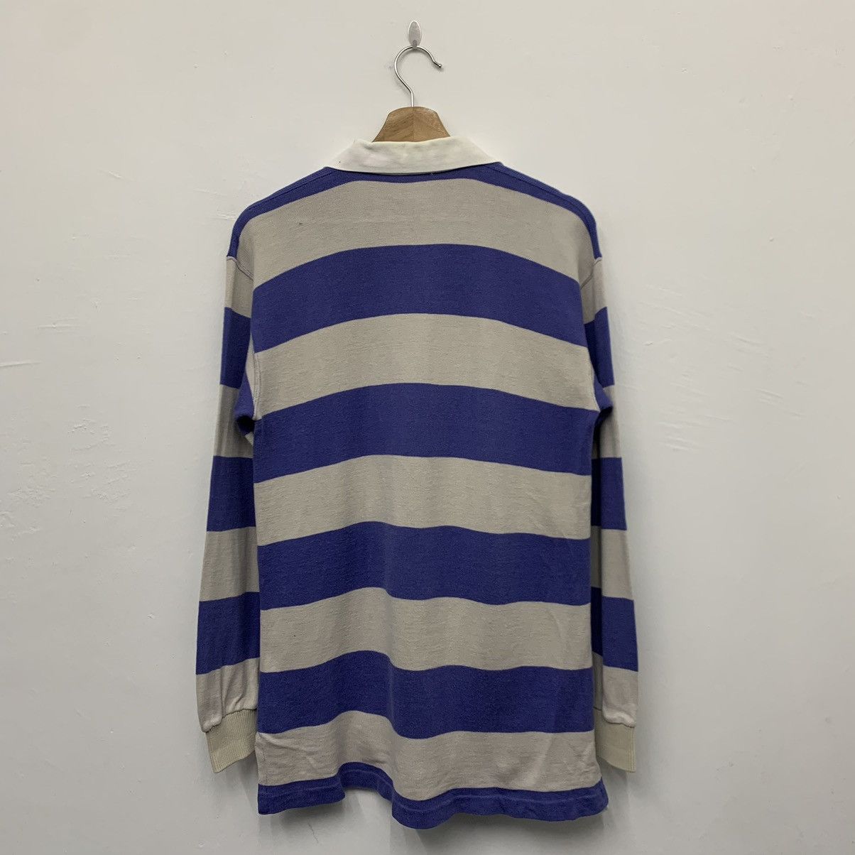 Vintage French St Athletics Striped Rugby Shirt Size US M / EU 48-50 / 2 - 2 Thumbnail