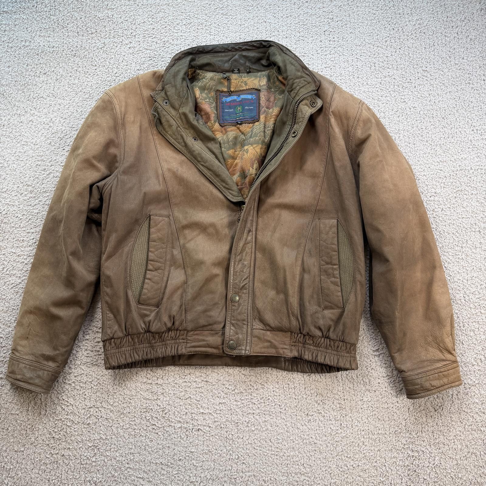 Members Only Vintage 90s Members Only Genuine Leather Jacket Brown L Size US L / EU 52-54 / 3 - 1 Thumbnail