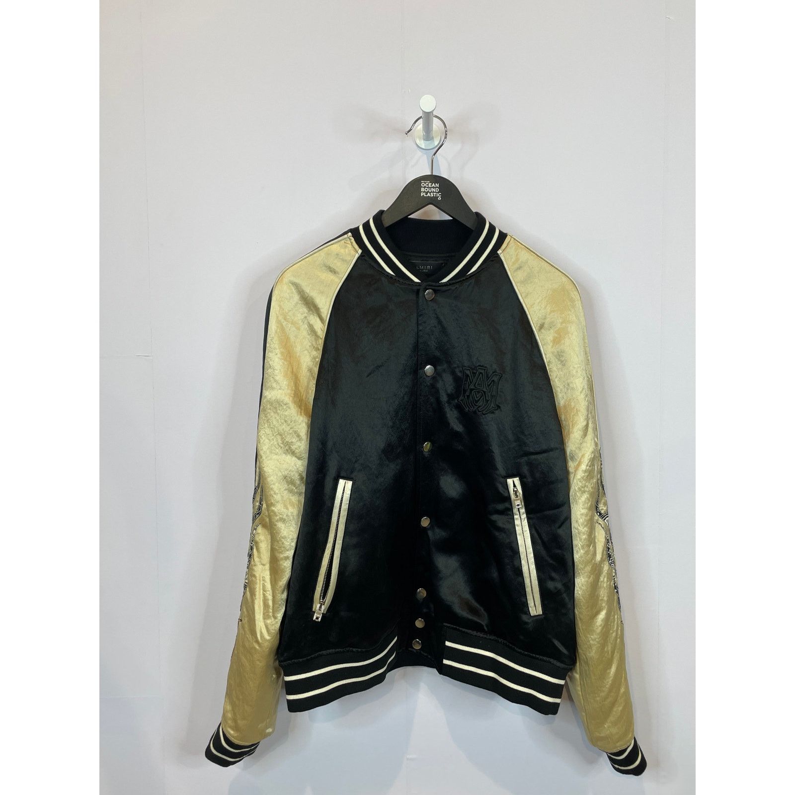 Amiri Amiri Varsity SilkFlames Old English Used XL Size US XL / EU 56 / 4 - 1 Thumbnail