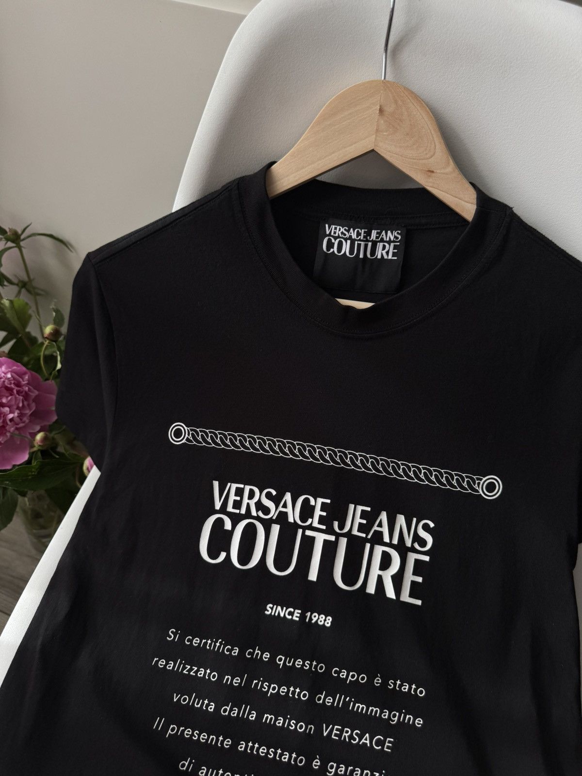 Versace Jeans Couture Versace Jeans Couture Logo Black Tee Size US S / EU 44-46 / 1 - 3 Thumbnail