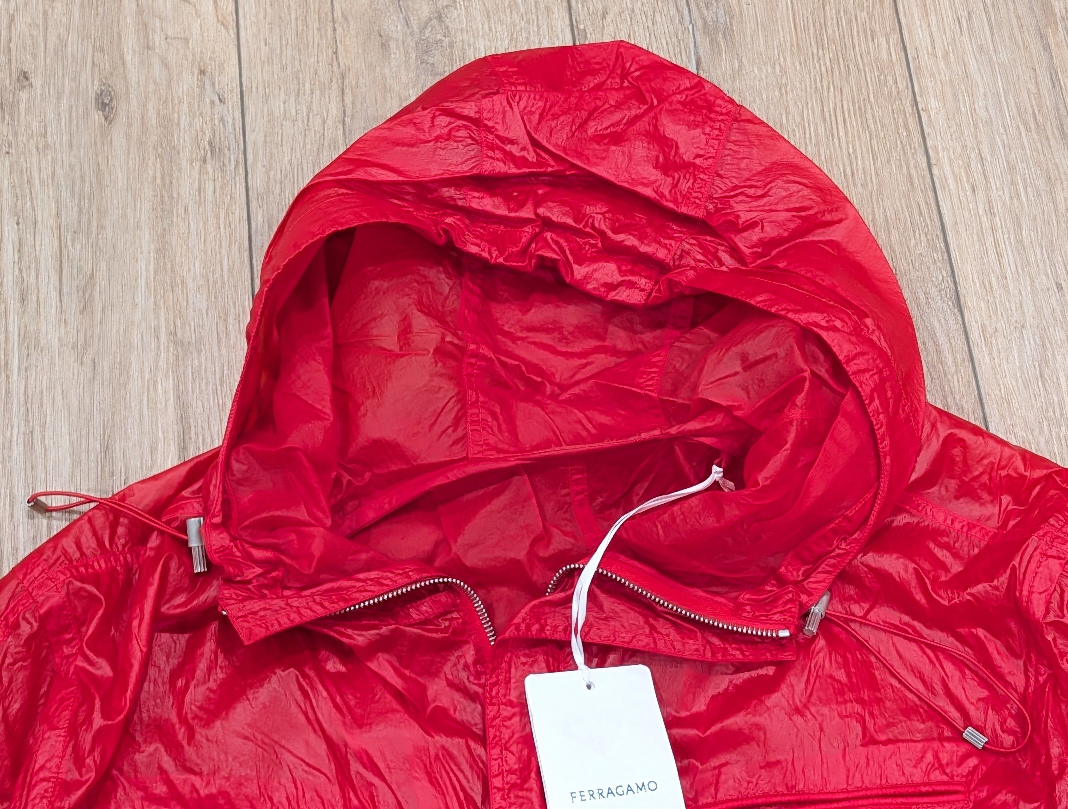 Salvatore Ferragamo FERRAGAMO Taffeta Windbreaker Jacket Red 50 US 40 Size US M / EU 48-50 / 2 - 2 Thumbnail