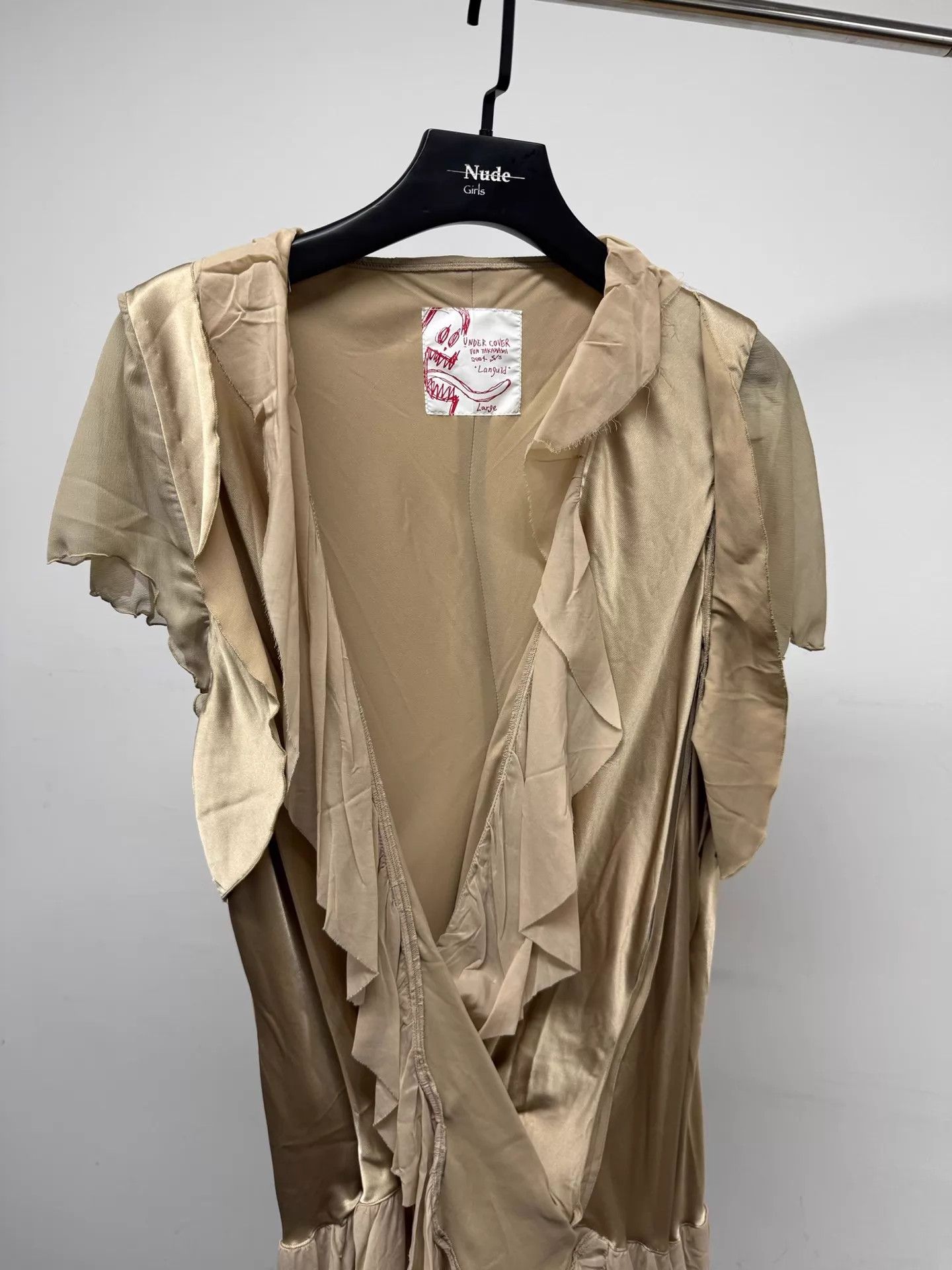 Undercover UNDERCOVER Women's Langui Ruffled Hem Long Dress Beige Size L / US 10 / IT 46 - 2 Thumbnail
