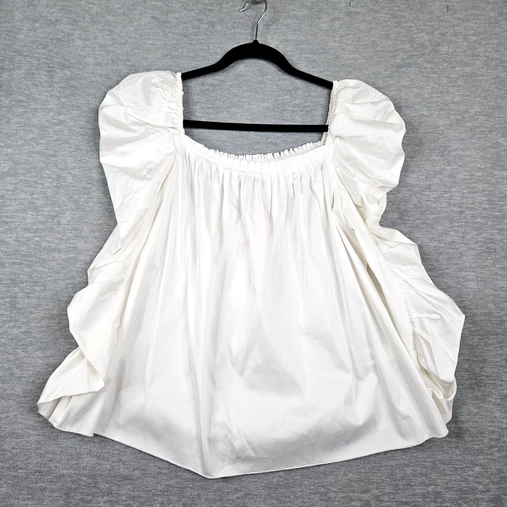 Vintage kate spade new york Women's Freshwhite Poplin Square Neck Blouse Size 8 NWT Size M / US 6-8 / IT 42-44 - 2 Thumbnail