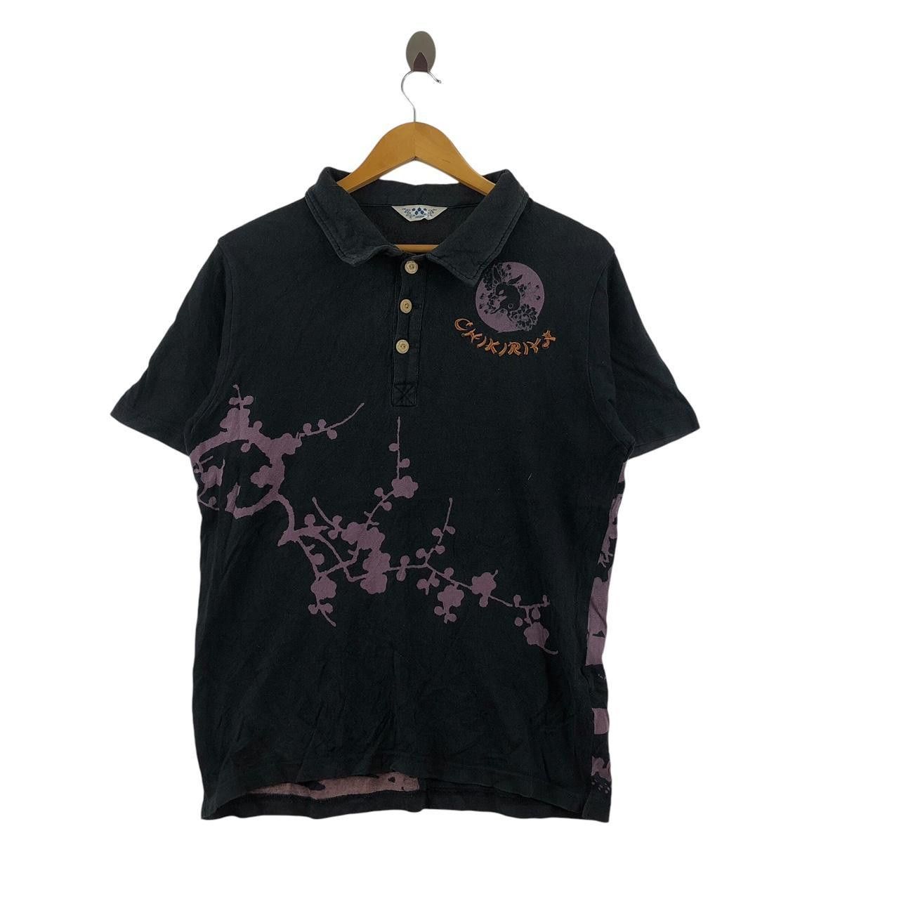 Japanese Brand CHIKIRIYA JAPAN SAKURA Art Painting Polo Tee Shirt Anime Size M / US 6-8 / IT 42-44 - 2 Thumbnail