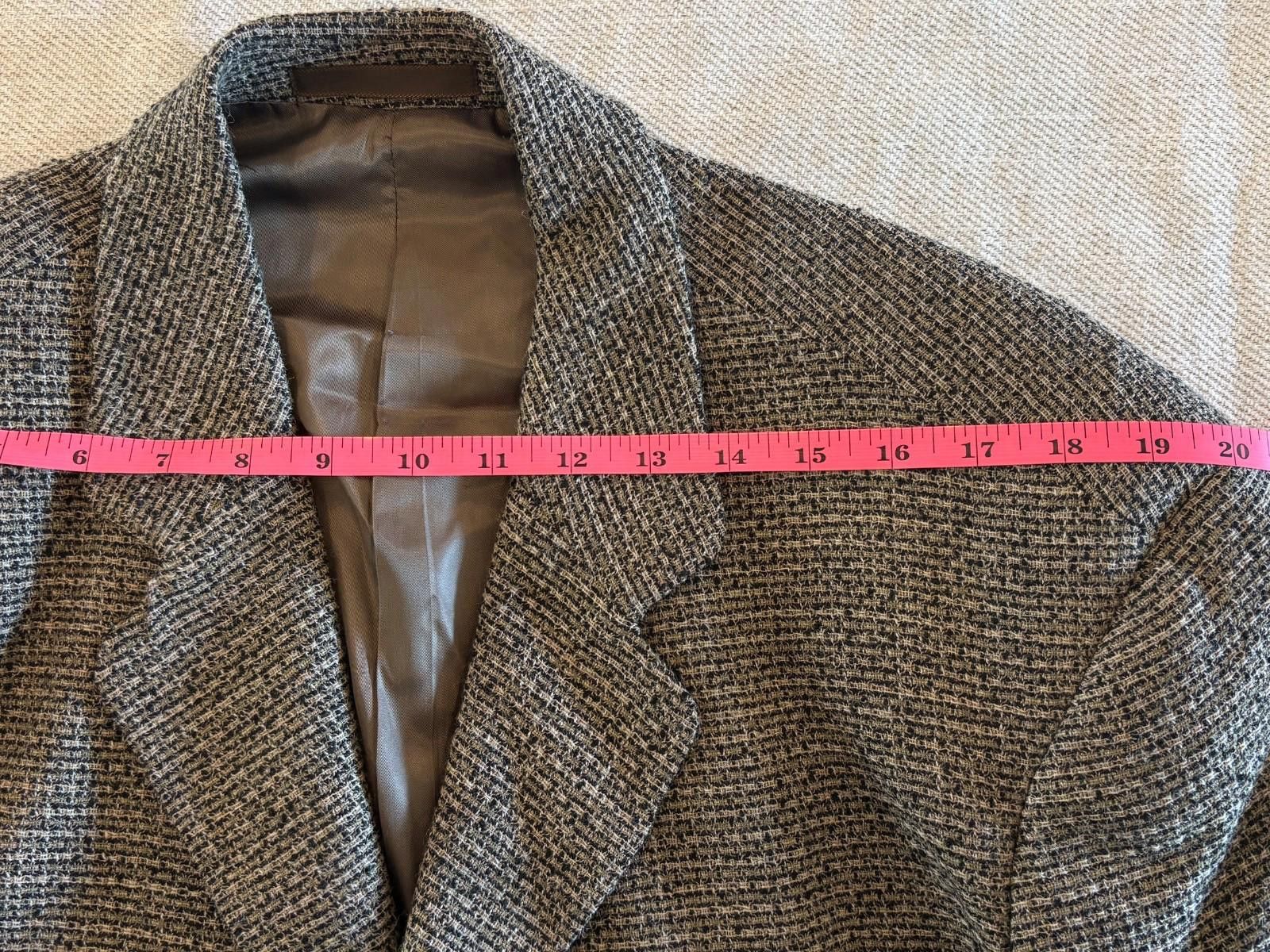 Jhane Barnes VTG Jhane Barnes Blazer 40 Vintage Merino Wool Loop Grey USA Size 40R - 8 Thumbnail