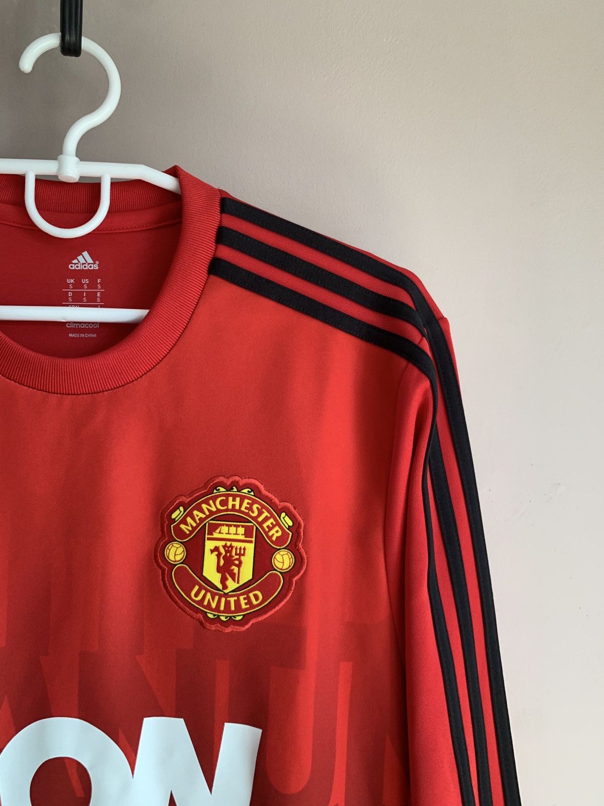 Adidas Manchester United 2015 Football Long Sleeve Shirt Soccer S Size US M / EU 48-50 / 2 - 3 Thumbnail