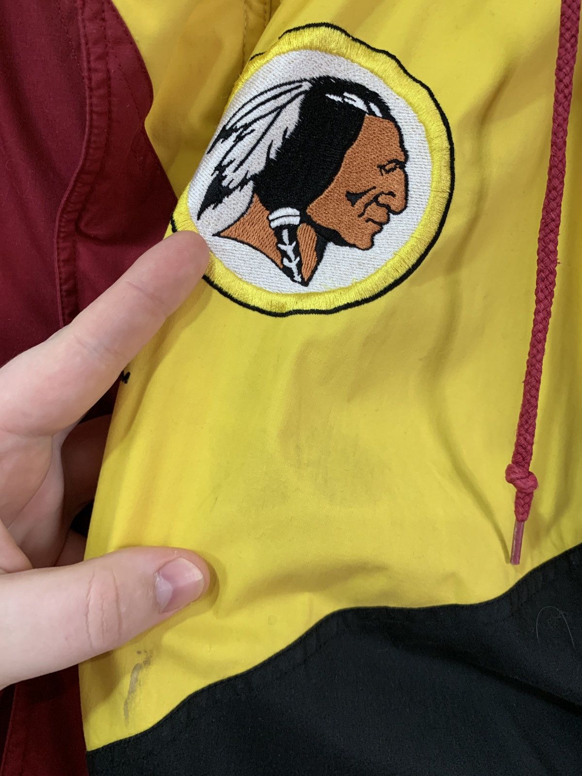 Apex Washington Redskins Apex One Bomber Jacket 90x Vintage NFL Size US XL / EU 56 / 4 - 10 Thumbnail