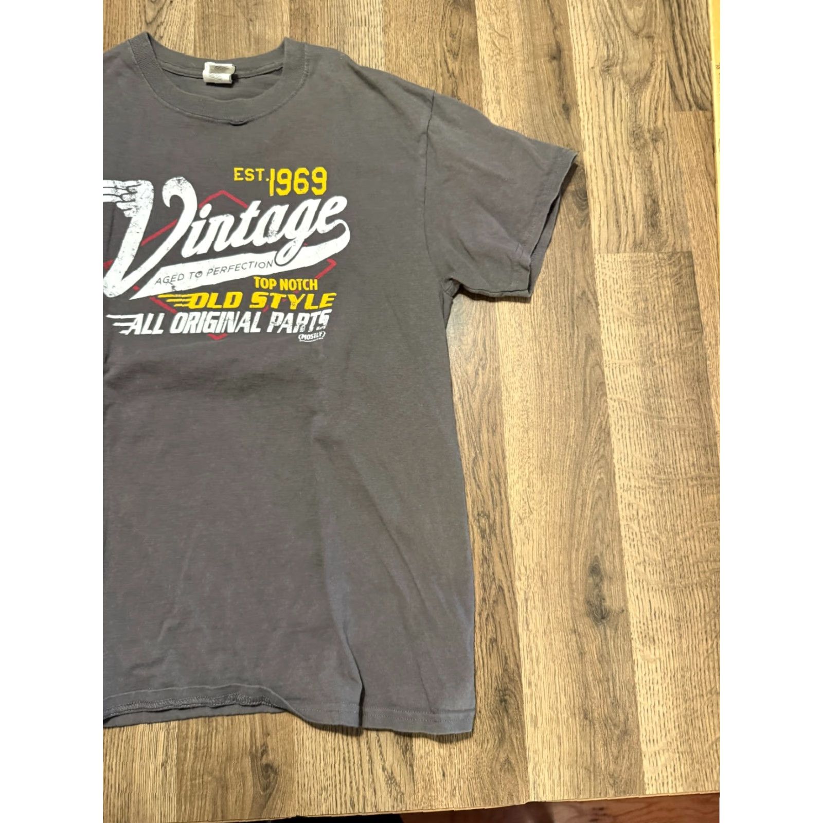Gildan Gildan Shirt Men M Grey White Yellow Red Vintage 1969 T-Shirt Crew Neck Short Sleeve Cotton Size US M / EU 48-50 / 2 - 4 Thumbnail