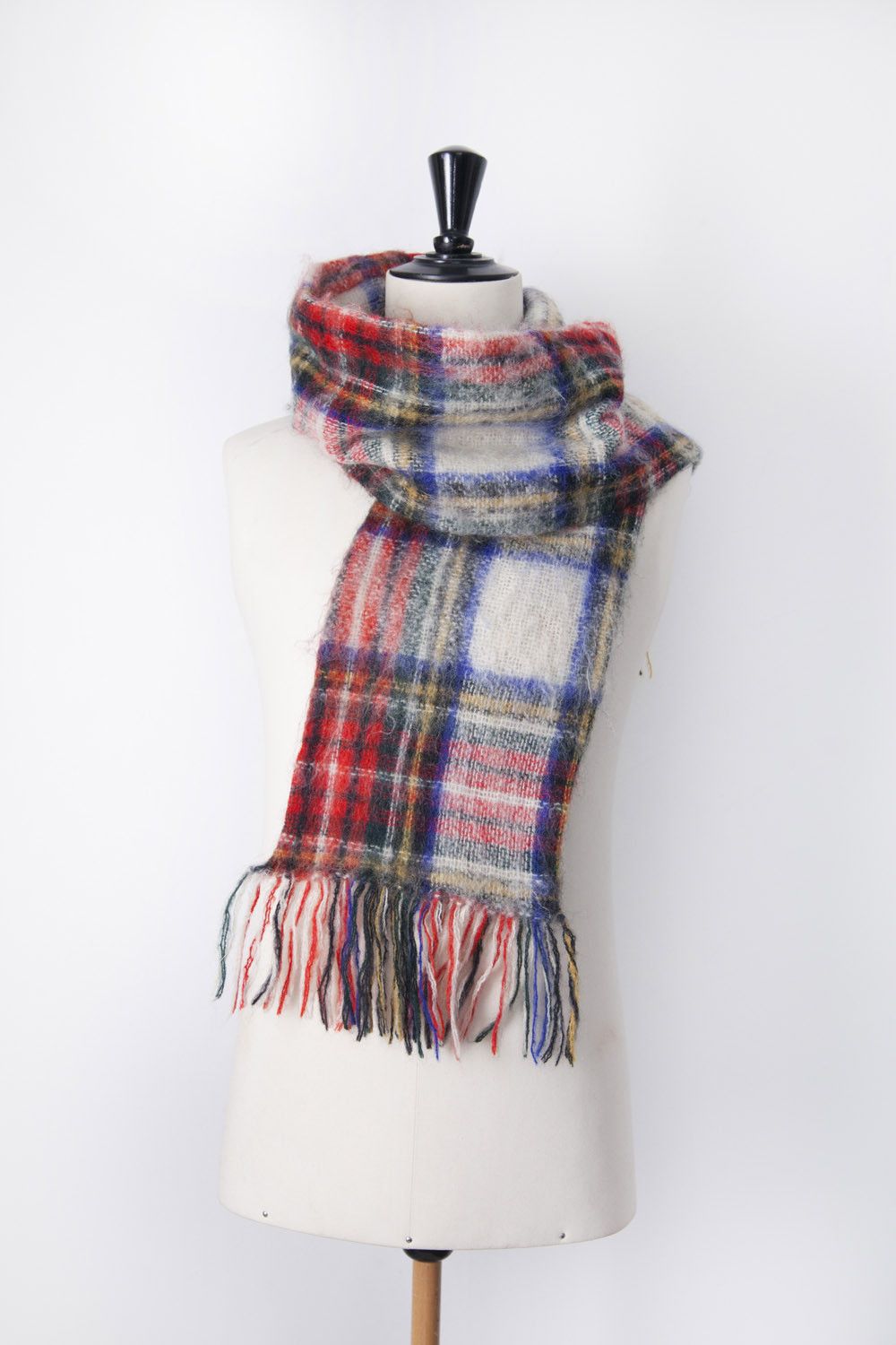 Balenciaga AW08 tartan wool & mohair scarf Size ONE SIZE - 1 Thumbnail