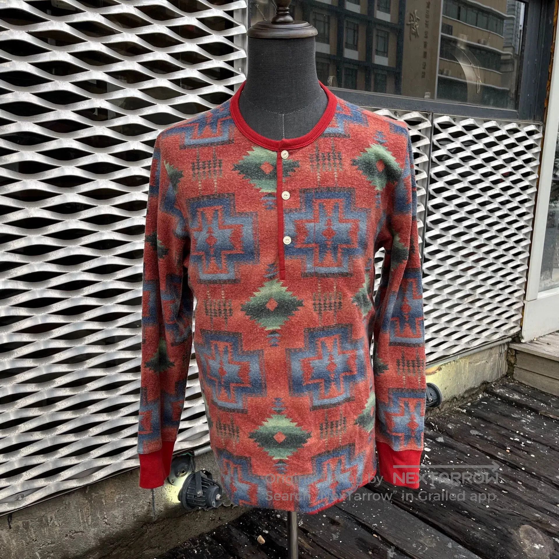 RRL Ralph Lauren southwestern henley shirt by ralph lauren. Size US L / EU 52-54 / 3 - 1 Thumbnail