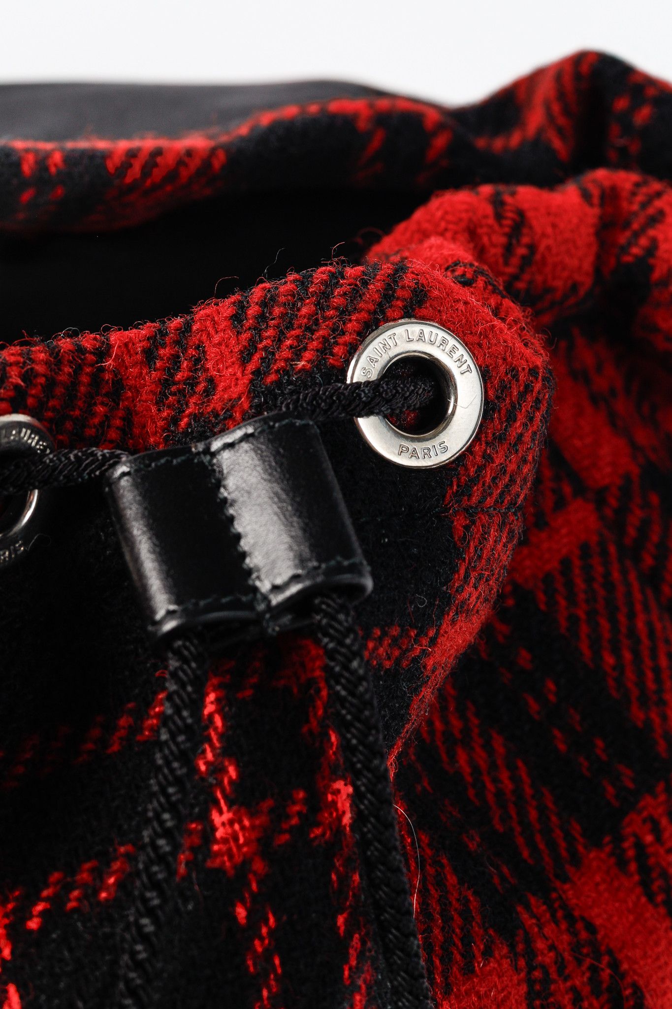Saint Laurent Paris Saint Laurent AW/14 Tartan Wool YSL Hunting Rucksack Size ONE SIZE - 13 Thumbnail