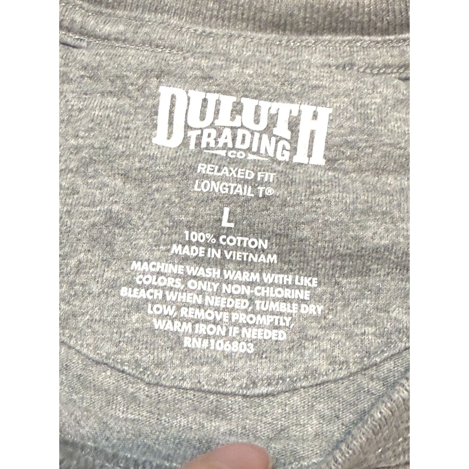 Vintage Duluth Shirt, Men’s Size L, Gray, Crewneck, Short Sleeve, T-Shirt, Regular Fit, Cotton, Outdoor Size US L / EU 52-54 / 3 - 5 Thumbnail