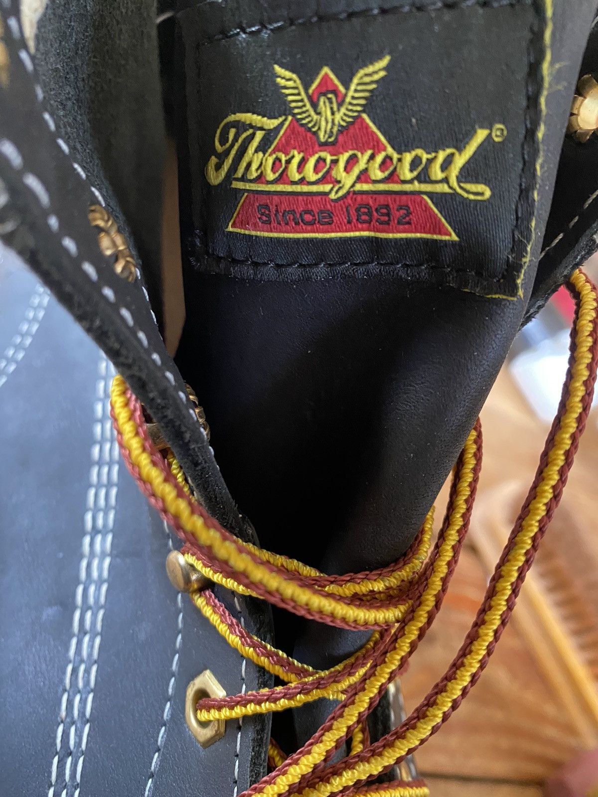 Thorogood Thorogood ‘8 black leather moc-toe boots sz 11.5 Size US 11.5 / EU 44-45 - 13 Thumbnail