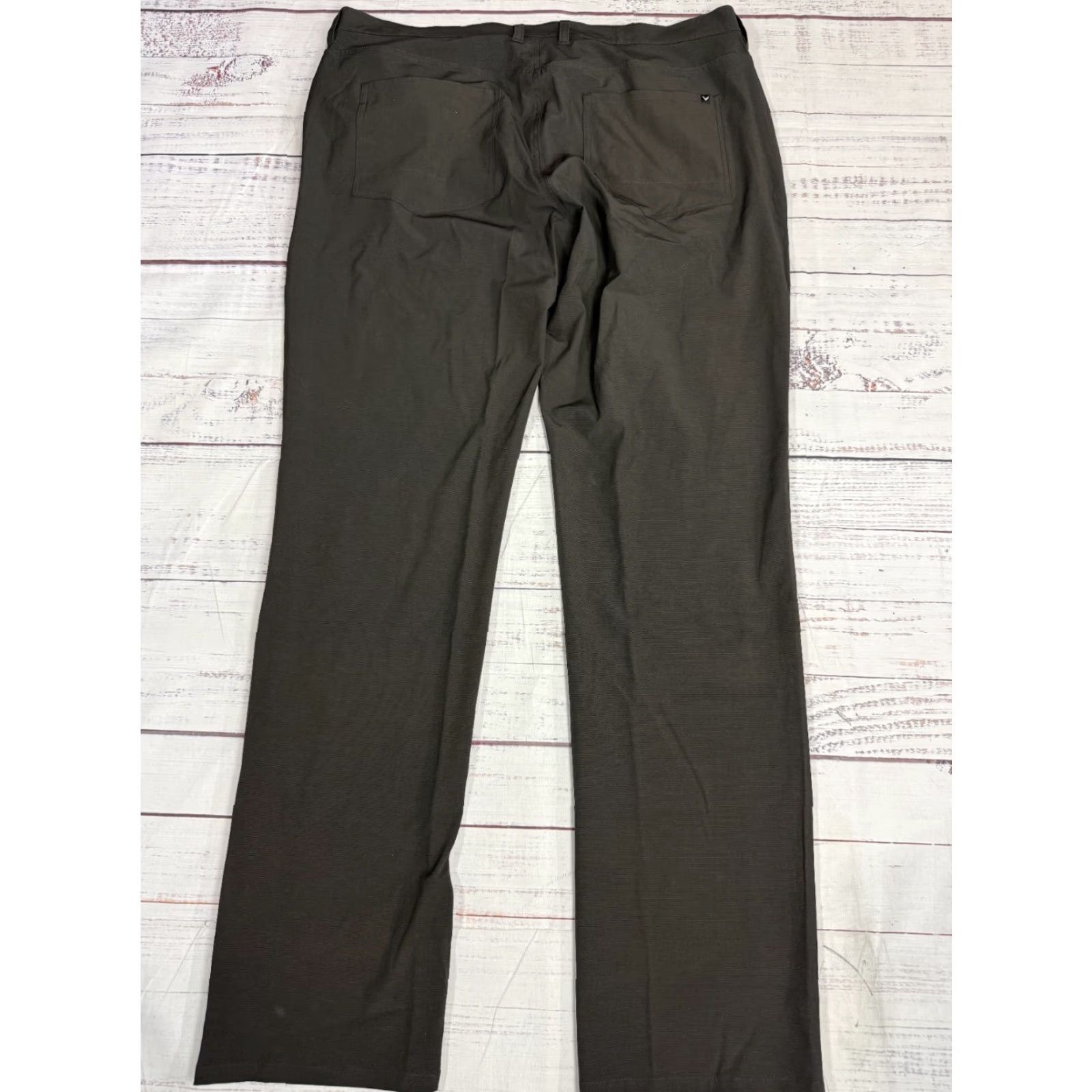 Callaway Callaway Men's Brown Pants Golf Chino Flat Front Polyester Cotton Sz 38×34 Size US 38 / EU 54 - 6 Thumbnail