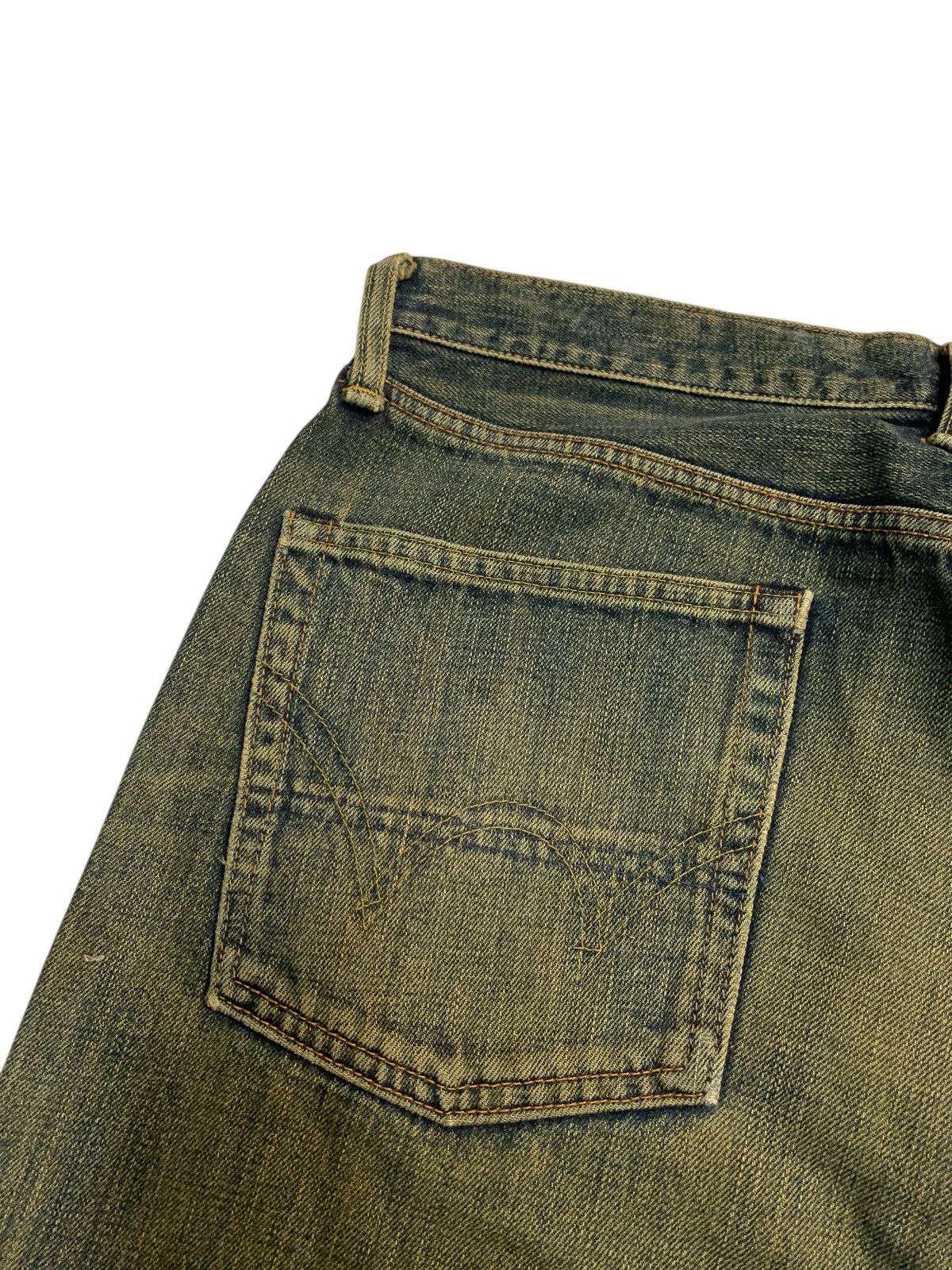 Kapital VINTAGE EDWIN 505X SELVEDGE RUSTY MUDWASH DISTRESSED DENIM Size US 33 - 16 Thumbnail