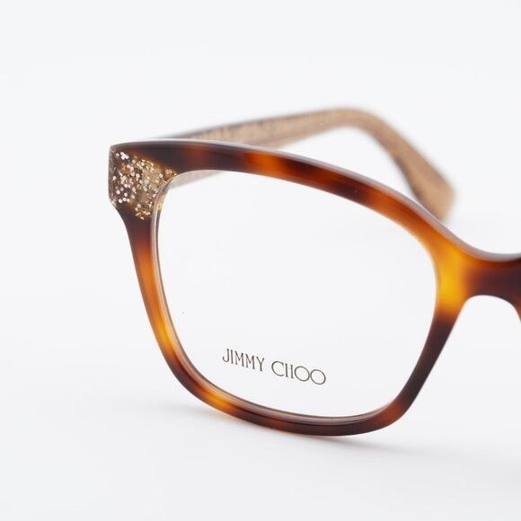 Jimmy Choo Jimmy Choo JC150 0Q9W 00 Eyeglasses Havana 52mm Square Frame Size ONE SIZE - 6 Thumbnail