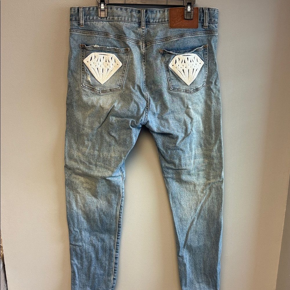 Icecream ICECREAM Icefall Logo Appliqué Distressed Jeans Sz 38 Size US 38 / EU 54 - 6 Thumbnail