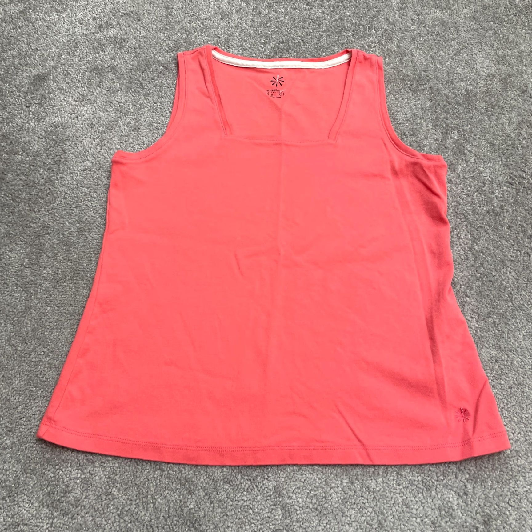 Isaac Mizrahi Isaac Mizrahi Tank Top Womens Medium Orange Square Neck Classic Size M / US 6-8 / IT 42-44 - 2 Thumbnail