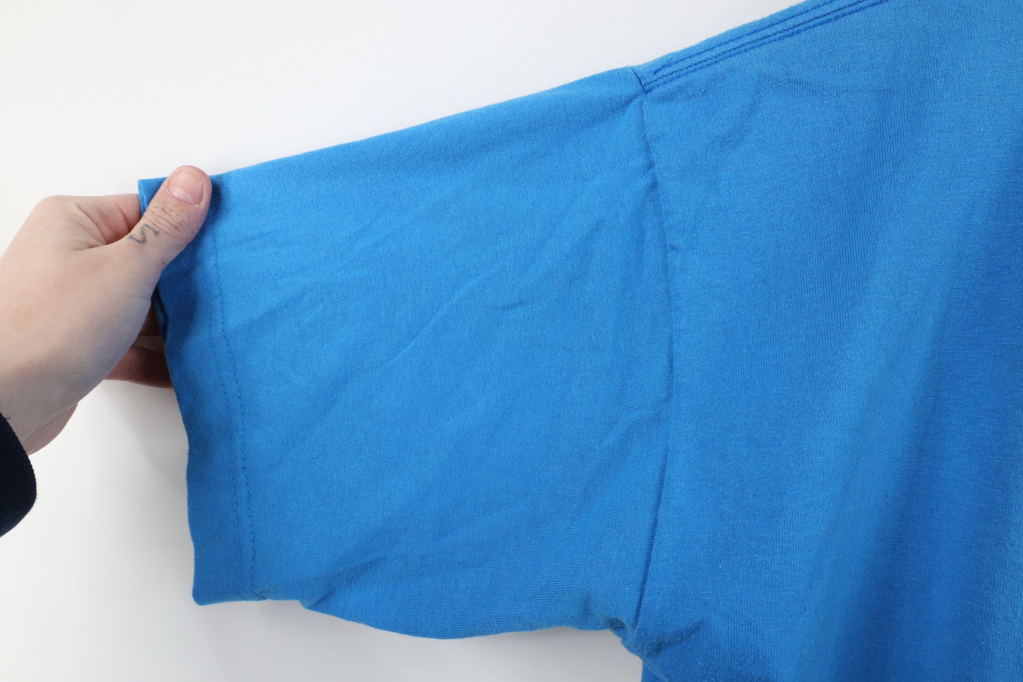 Vintage Vintage 90s Streetwear Short Sleeve Pocket T-Shirt Blue Size XXL / US 16-18 / IT 52-54 - 9 Thumbnail
