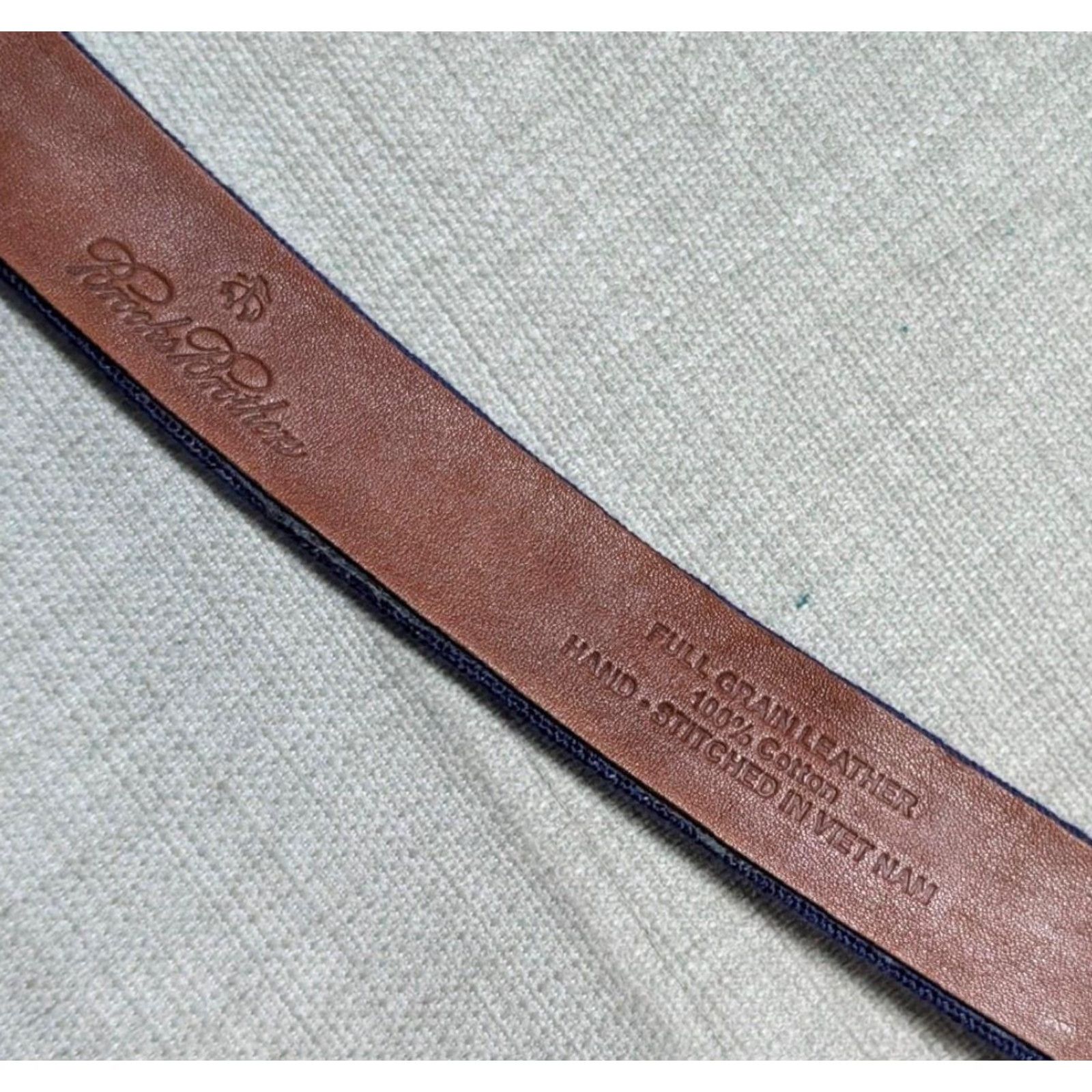 Brooks Brothers BROOKS BROTHERS belt Geometric Mens 40 blue needlepoint leather cotton Size 40 - 5 Thumbnail