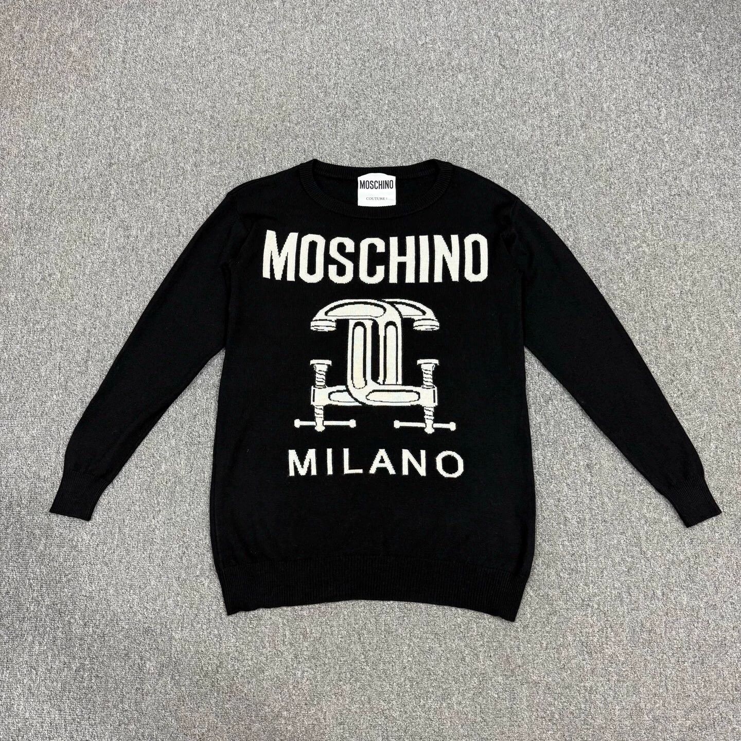 Moschino MOSCHINO Classic Black Sweater XS 99 New Size US XS / EU 42 / 0 - 1 Thumbnail