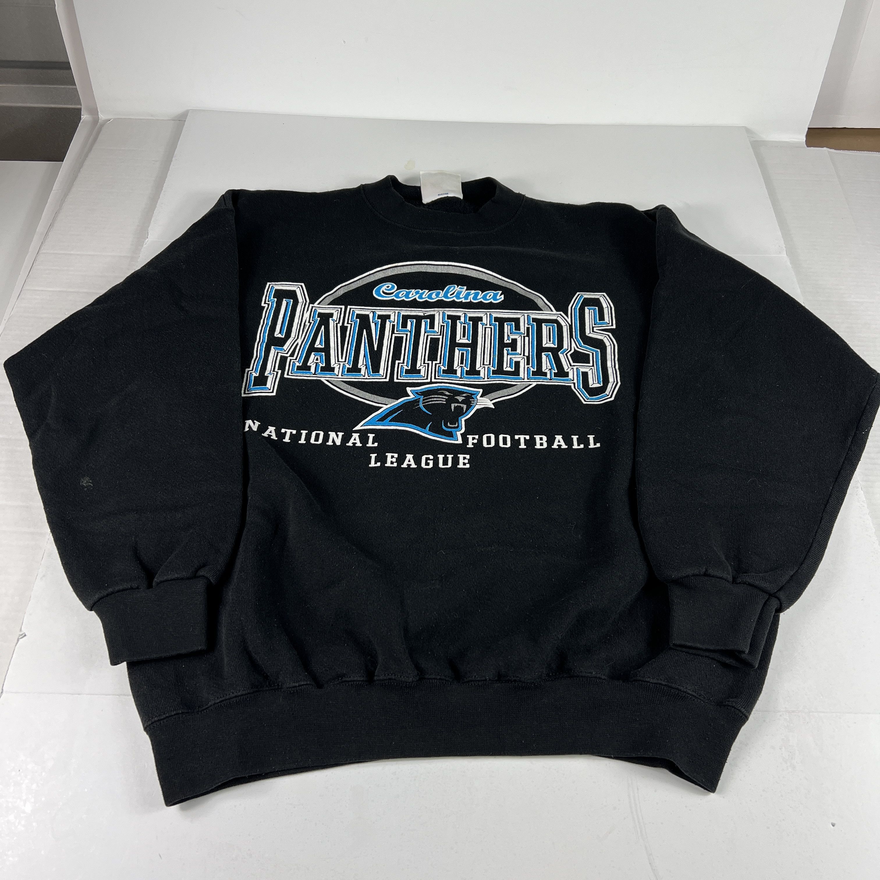 Logo Athletic × NFL × Vintage VTG NFL Carolina Panthers Sweatshirt Thrashed Crewneck Size US L / EU 52-54 / 3 - 1 Thumbnail