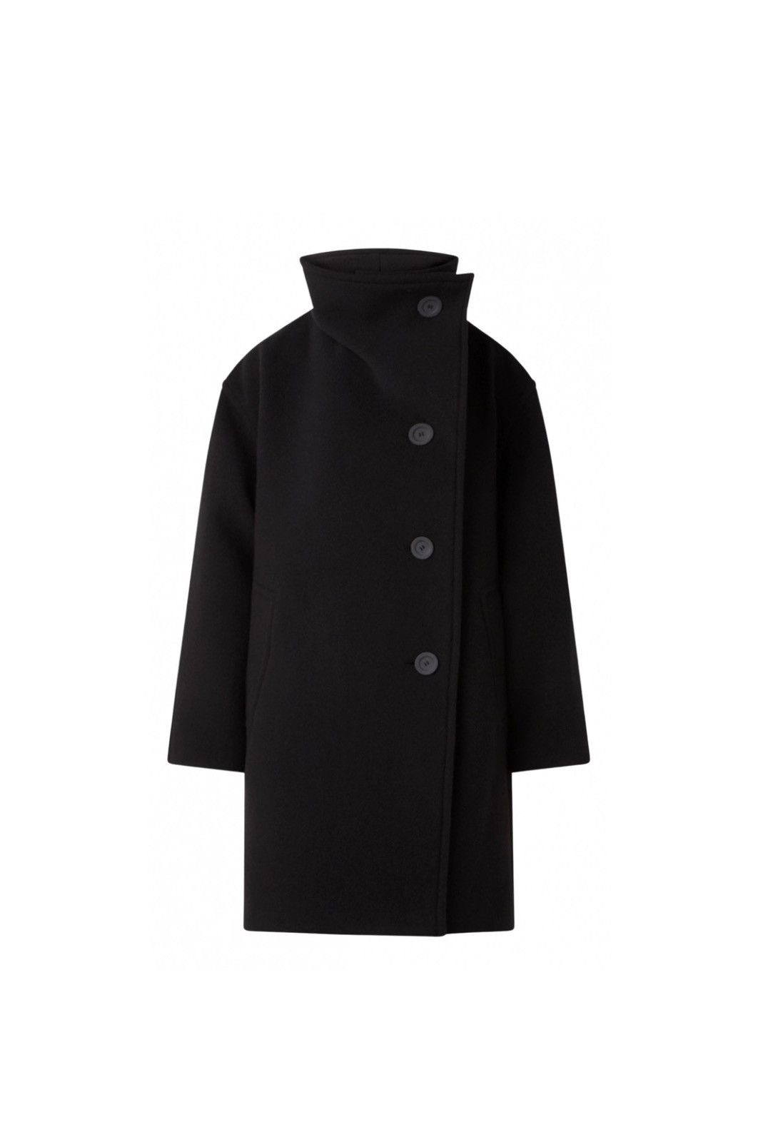 Acne Studios Black Funnel Coat