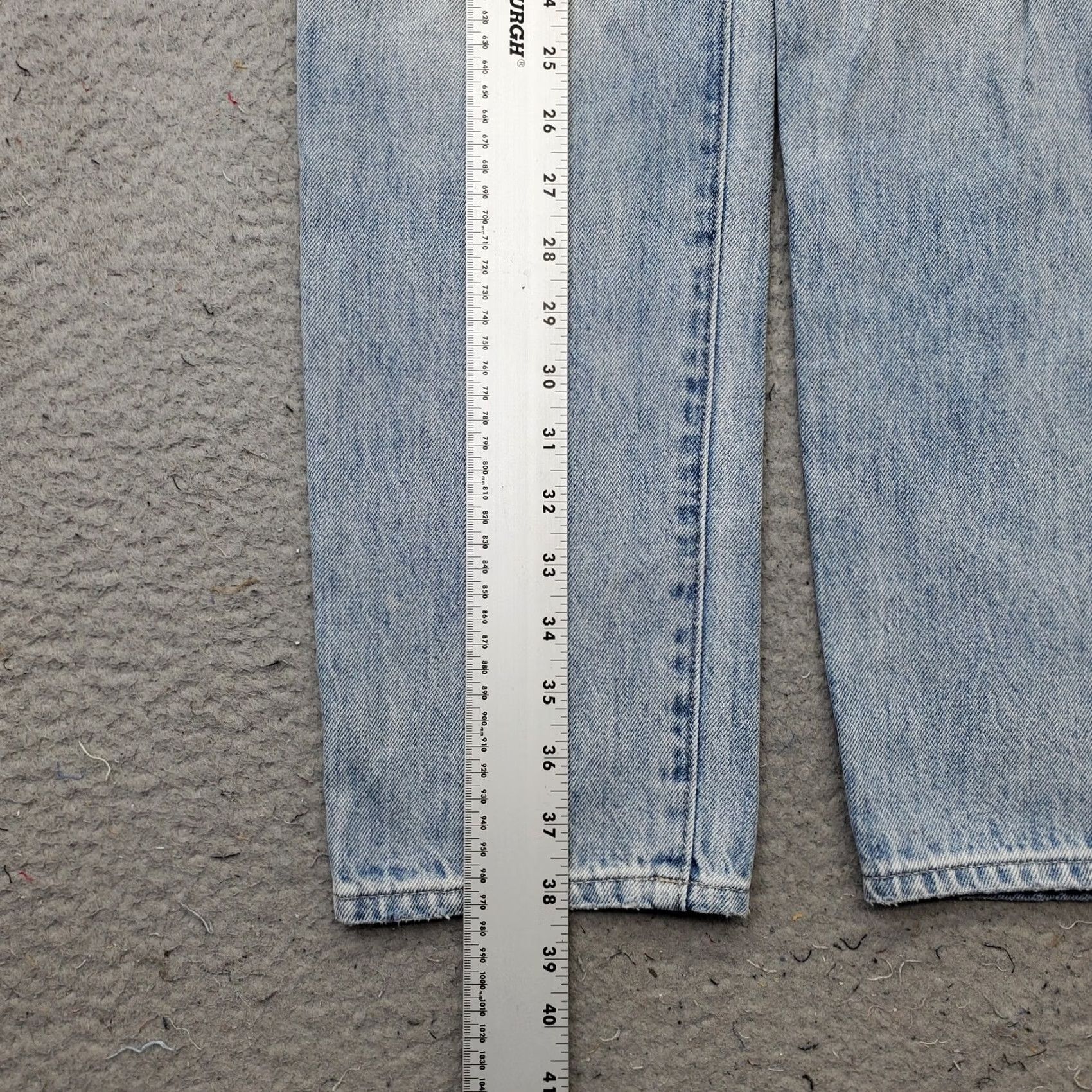 Madewell Madewell Womens Size 27 Blue Denim Distressed Straight Jeans Size 27" / US 4 / IT 40 - 3 Thumbnail