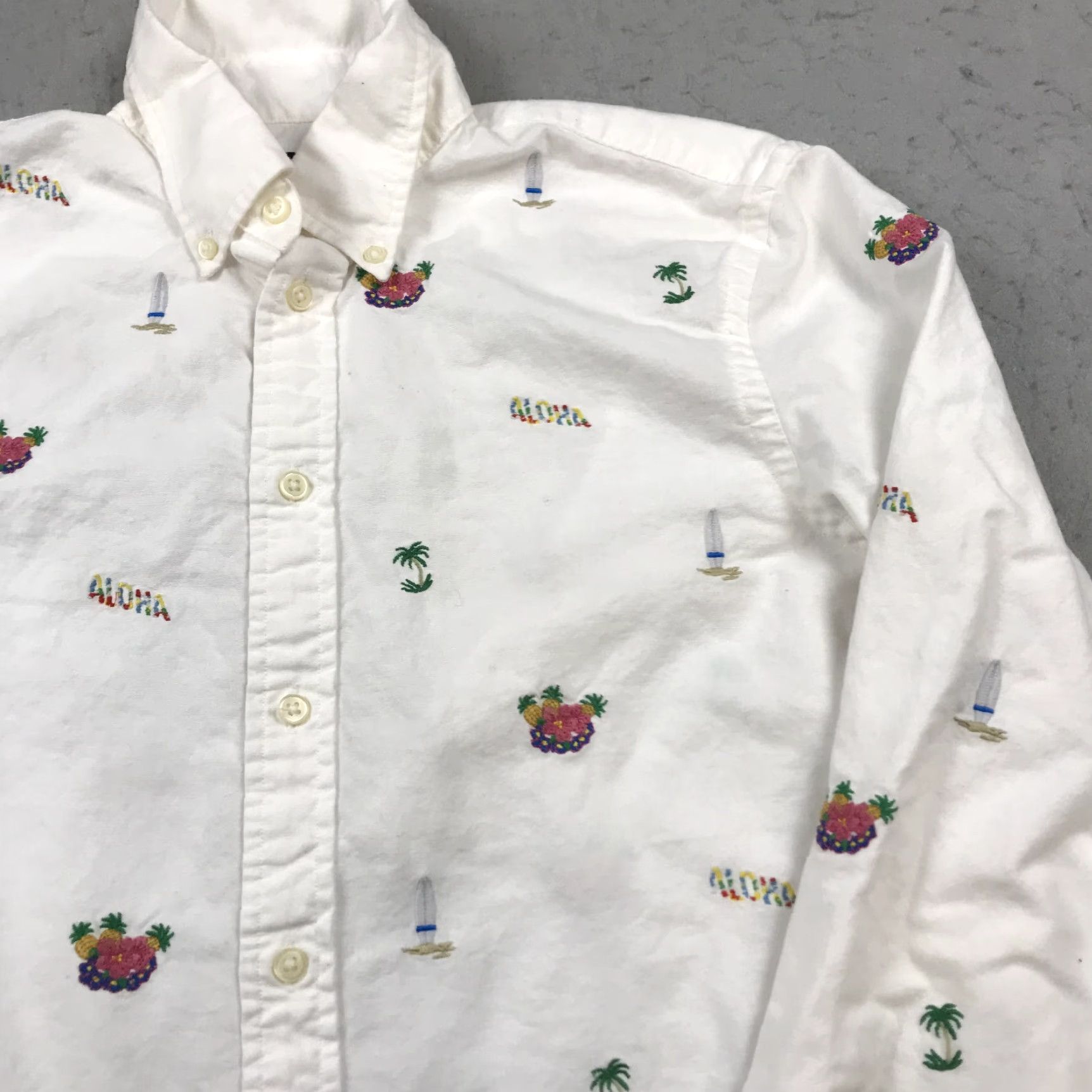 Ralph Lauren Ralph Lauren Shirt Mens Medium White Aloha Hawaiian Embroidered Logos Casual Size US M / EU 48-50 / 2 - 3 Thumbnail