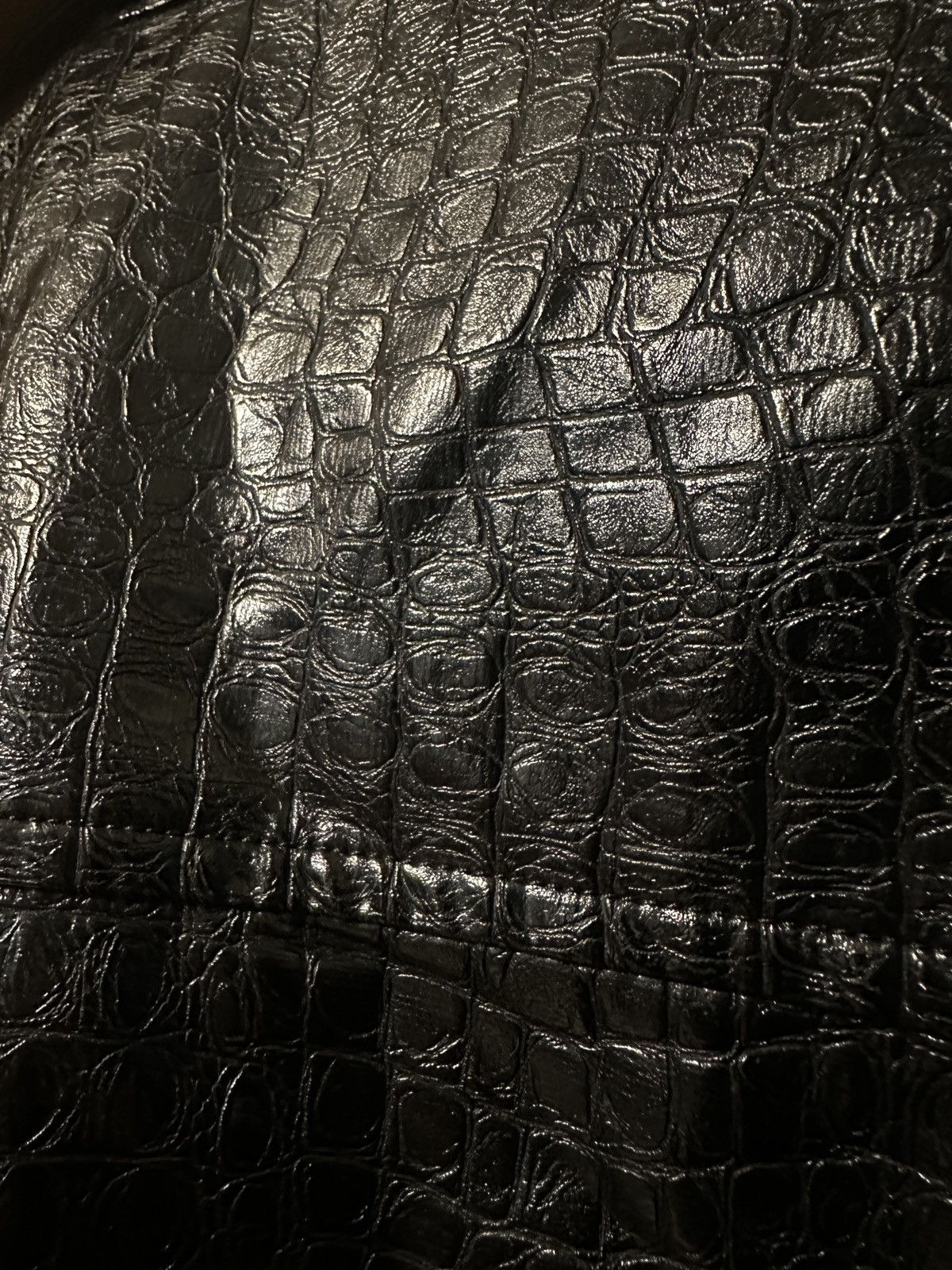 Asos ASOS CROC LEATHER PATTERN JACKET Size US L / EU 52-54 / 3 - 6 Thumbnail