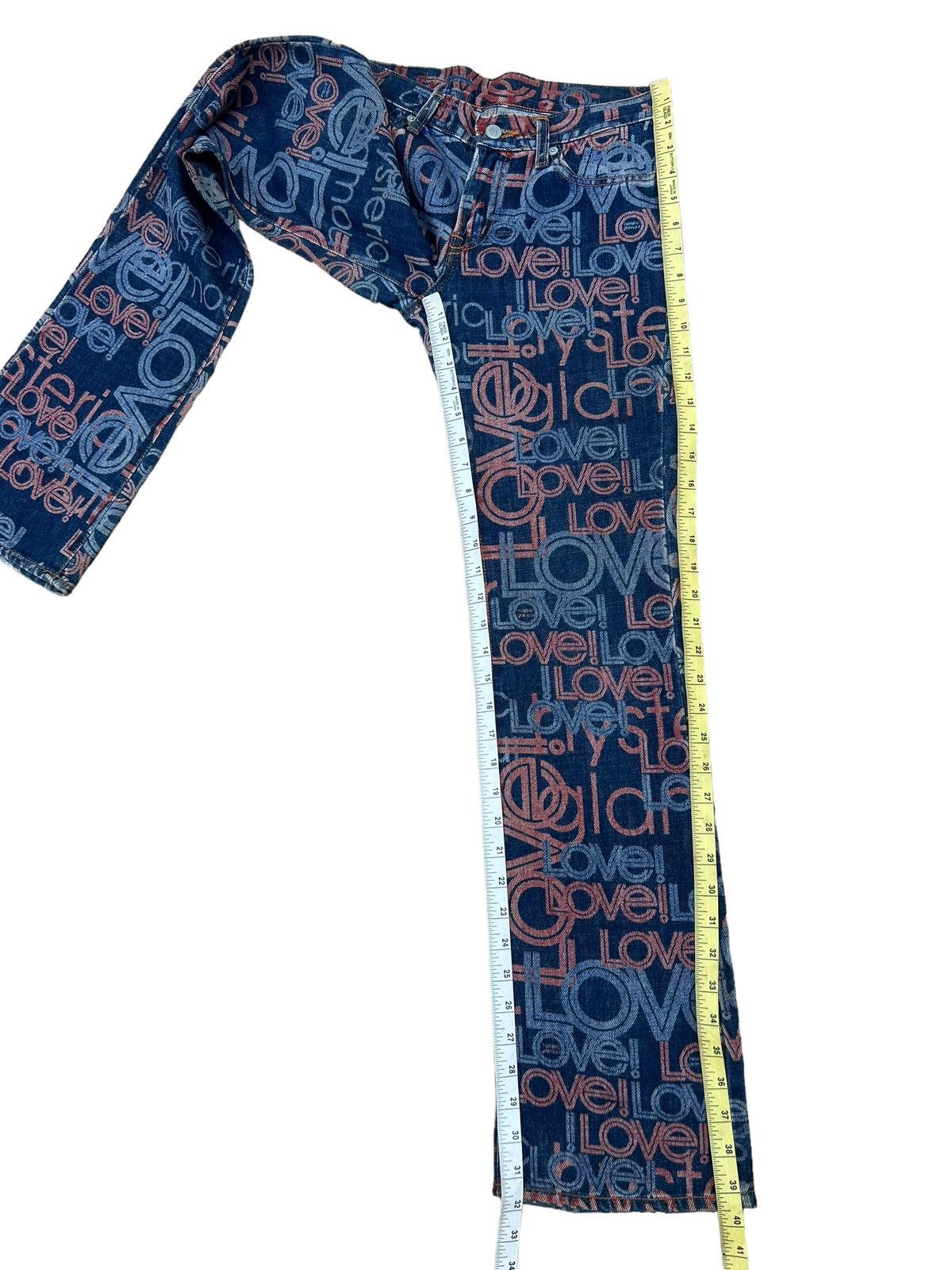 Hysteric Glamour Vintage Hysteric Glamour Psychedelic Denim Flare Jeans Size US 29 - 5 Thumbnail