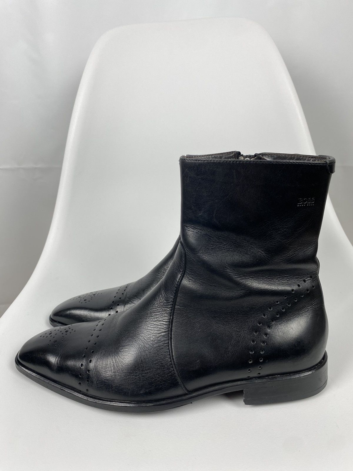 Hugo Boss Hugo Boss Zip Boots Brogue Genuine Leather size EU6.5 US7.5 Size US 7.5 / EU 40-41 - 3 Thumbnail