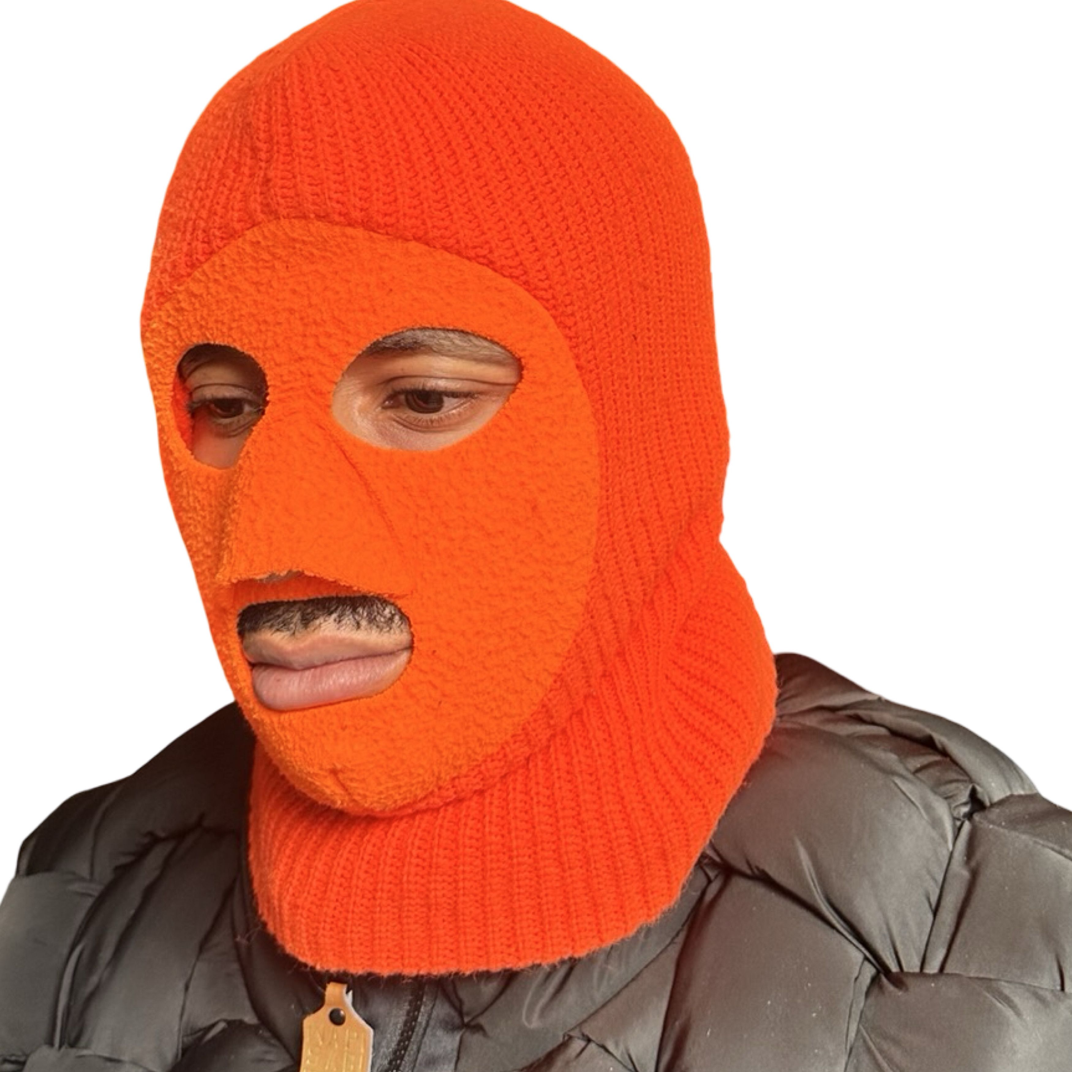 Other Vintage Orange Ski Mask Winter Balaclava Size ONE SIZE - 3 Thumbnail