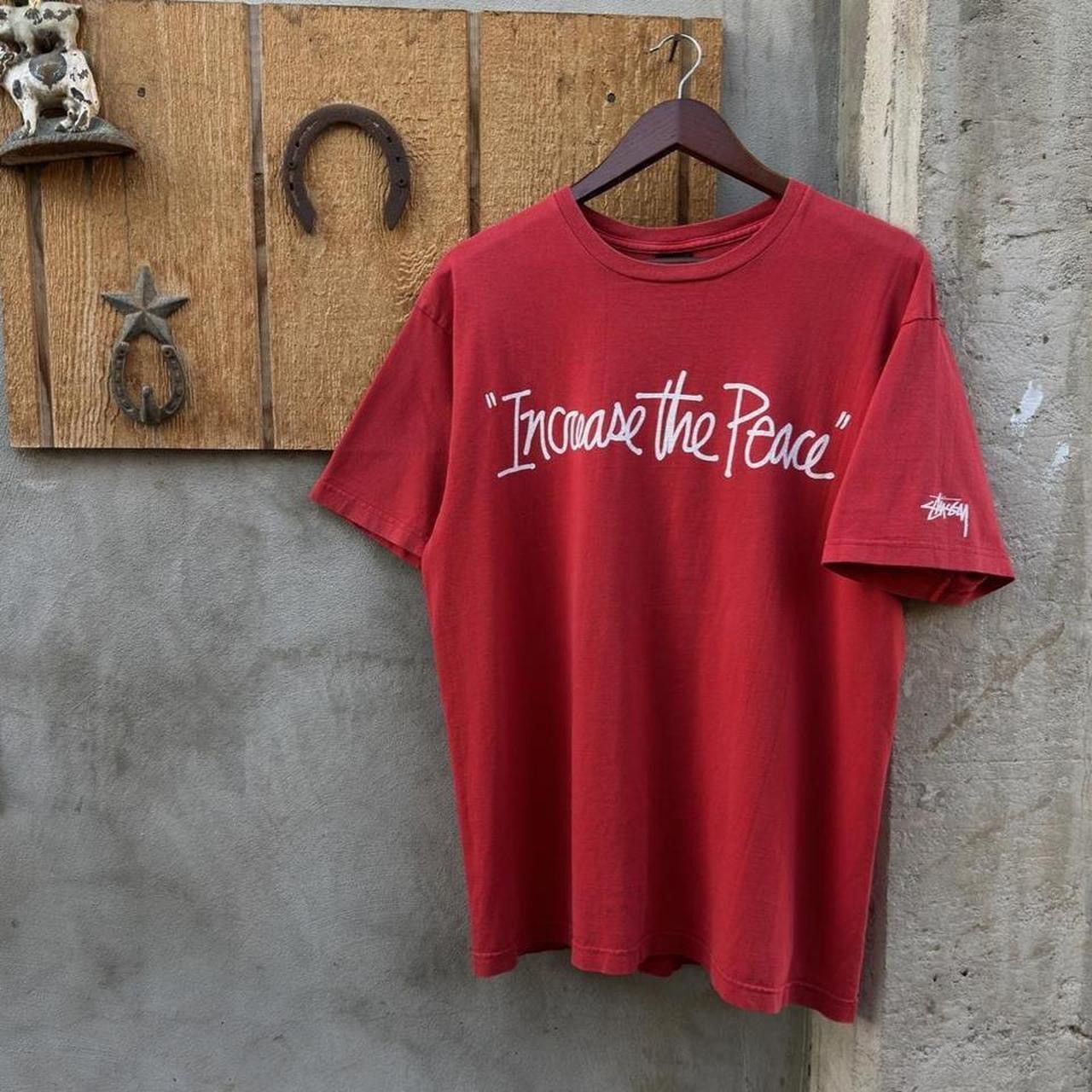 Stussy Vintage 2000’s Stussy “Increase The Peace” Tshirt Size US XL / EU 56 / 4 - 1 Thumbnail