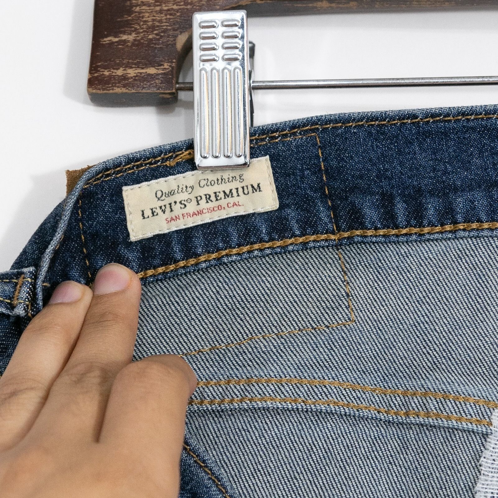 Levi's Levis 514 Premium Jeans 32x34 - Dark Wash Slim Straight Fit Size US 32 / EU 48 - 9 Thumbnail