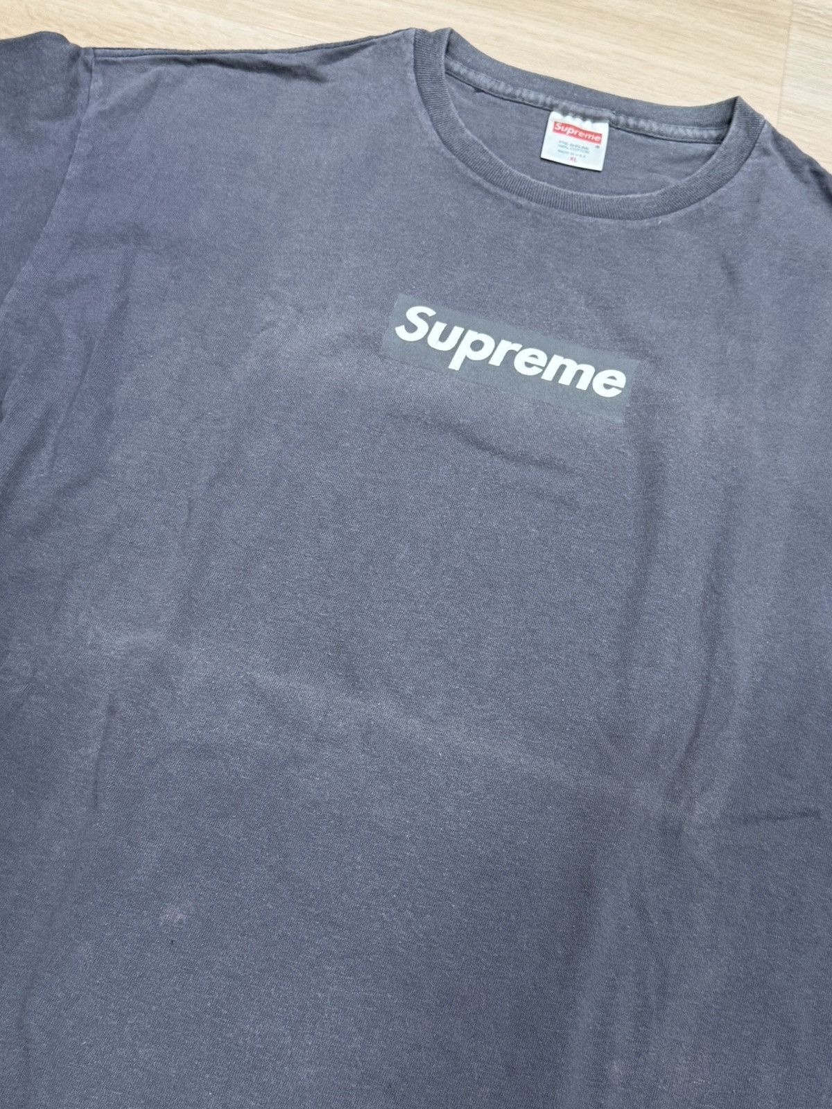 Supreme Supreme 1998 Dark Grey Tonal Box Logo Tee Size US XL / EU 56 / 4 - 7 Thumbnail