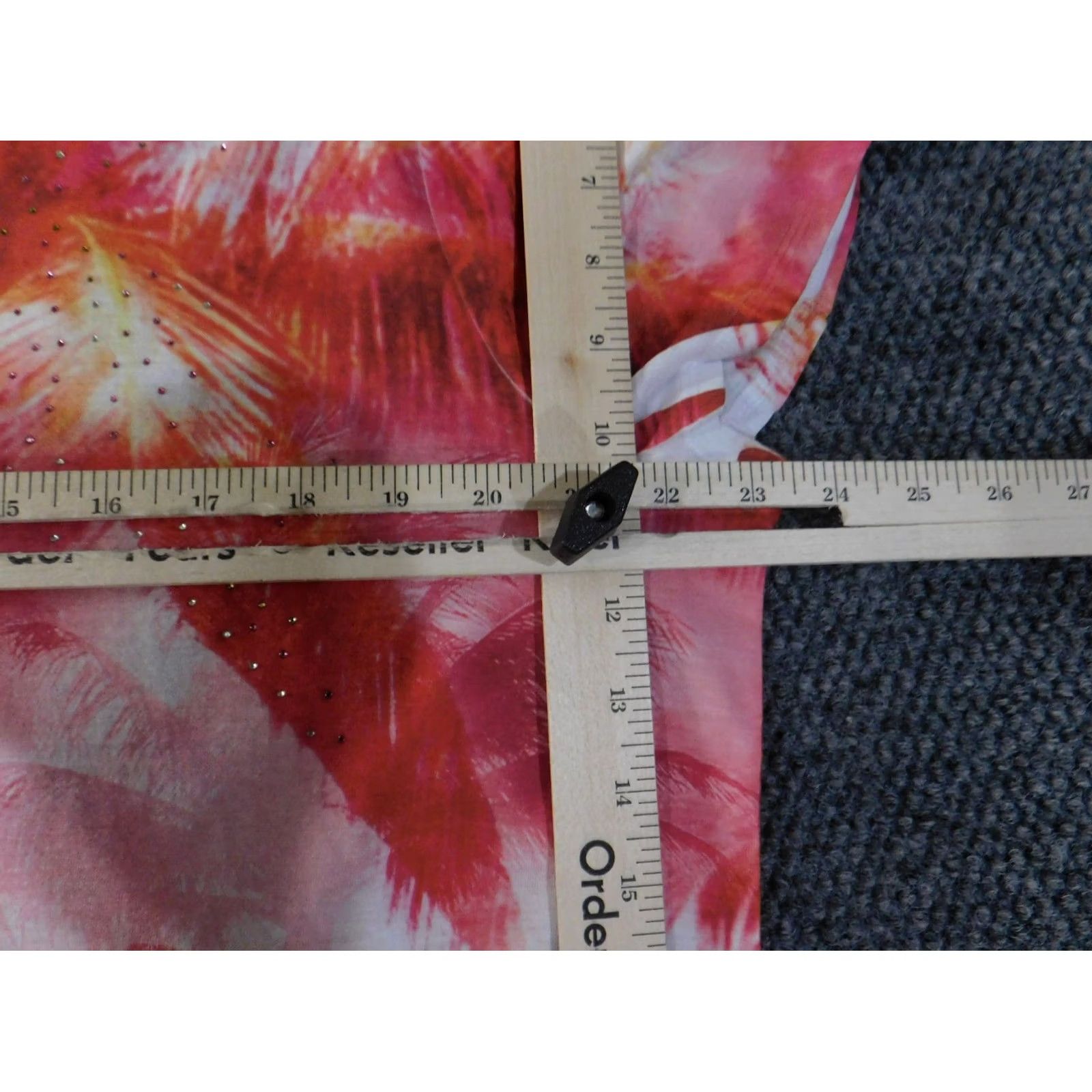 Vintage Chico's Blouse Shirt Womens 3 Pink Palm Tree V-Neck Casual Short Sleeve Polyester Knit Tropical Floral Weekend Size XS / US 0-2 / IT 36-38 - 7 Thumbnail
