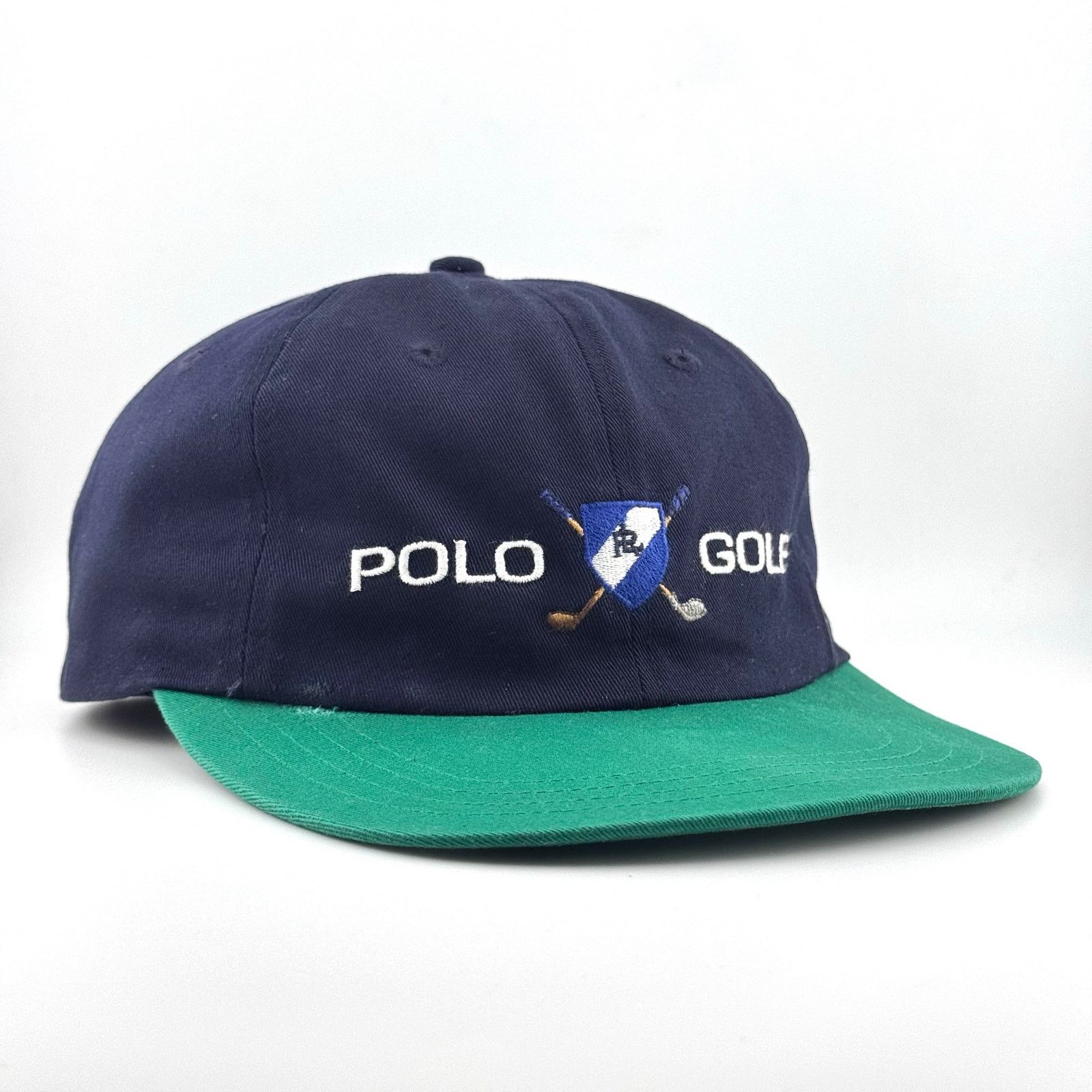 Polo Ralph Lauren NWT VTG 90s Polo Golf Ralph Lauren Golfing Shield Crest Hat Size ONE SIZE - 2 Thumbnail